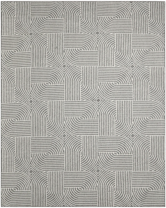 Nourison Natural Texture 7'10" x 9'10" Charcoal Ivory Modern Indoor Rug