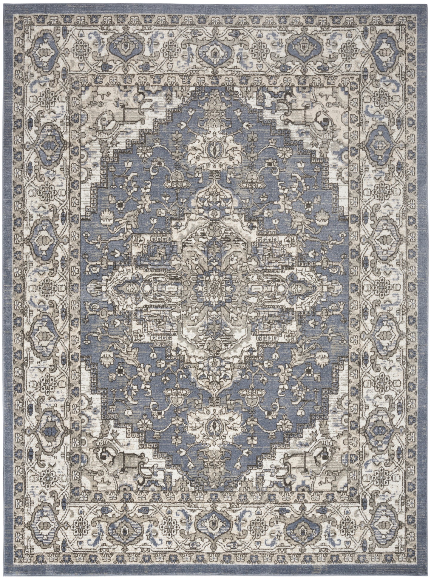 Nourison Quarry 8'10" x 11'10" Blue Vintage Indoor Rug