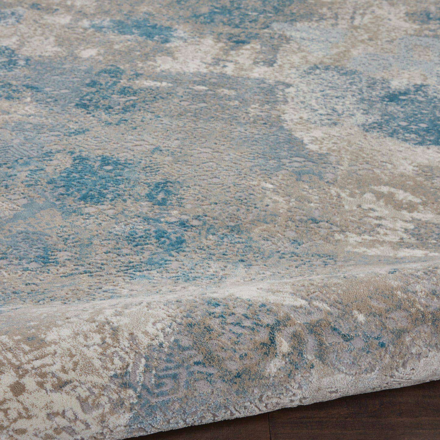 Nourison Karma 3'9" x 5'9" Ivory/Light Blue Vintage Indoor Rug