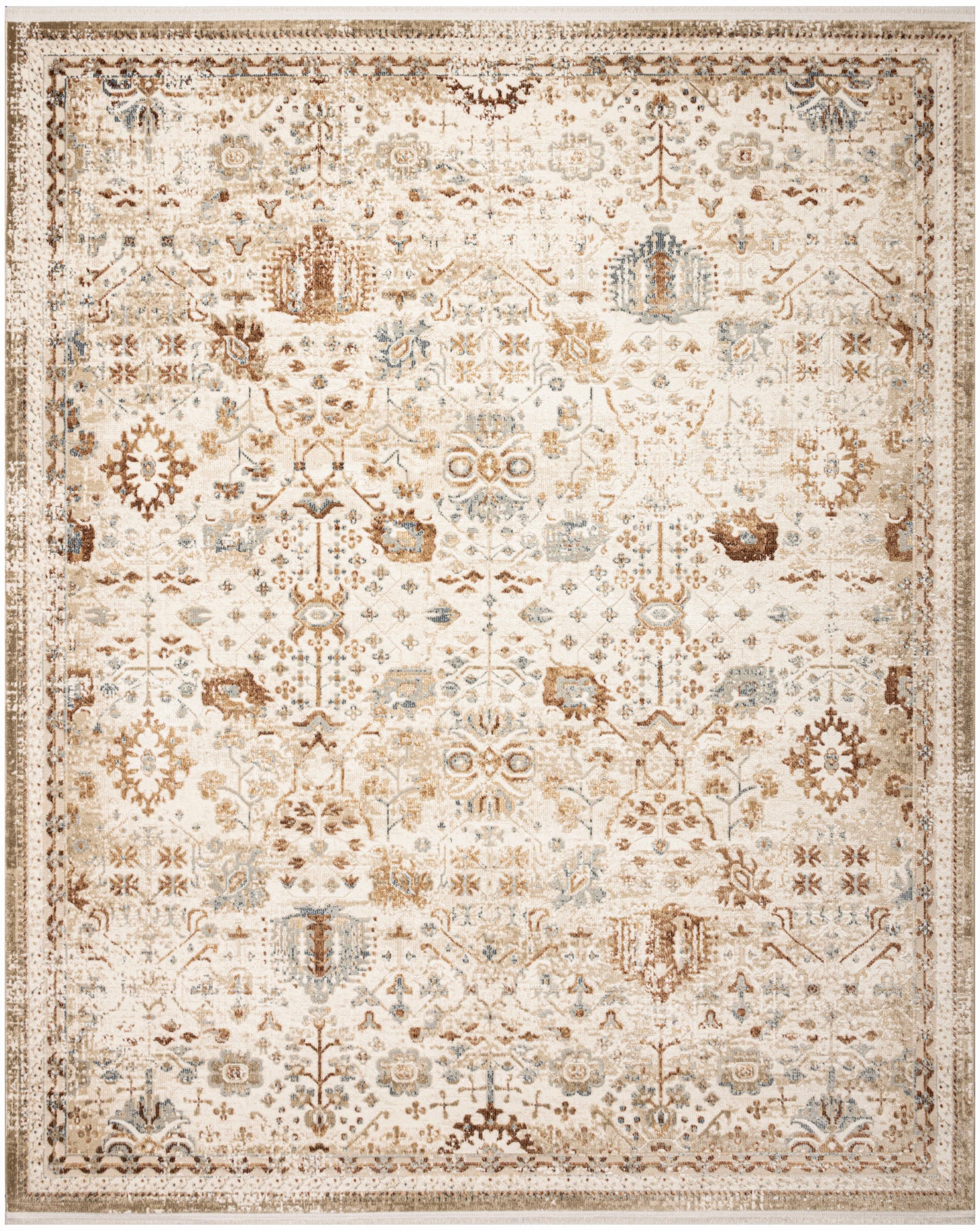 Nourison Pardis 7'10" x 9'10" Ivory Rust Vintage Indoor Rug