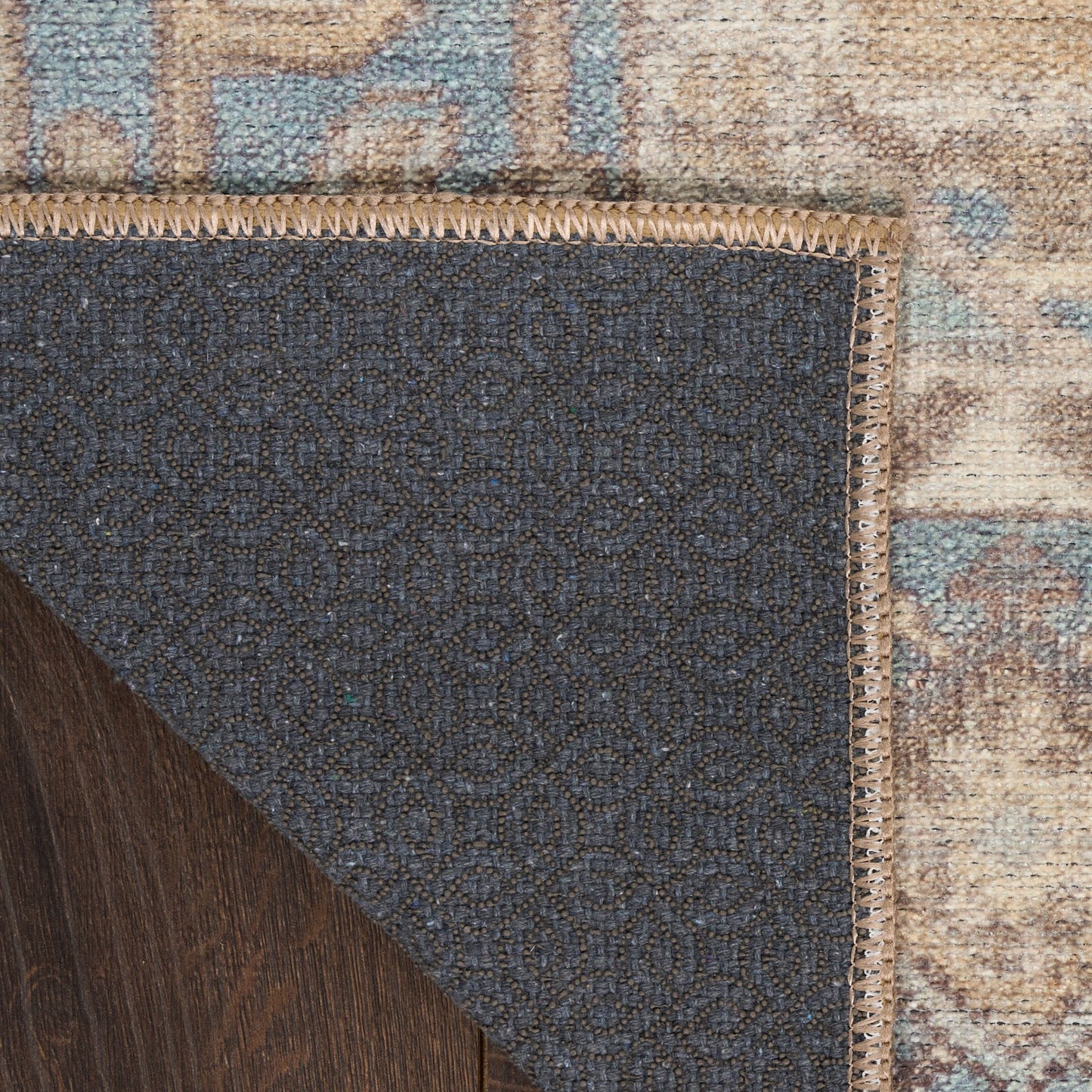 Nourison Vintage Washables 2' x 6' Blue Green Vintage Indoor Rug