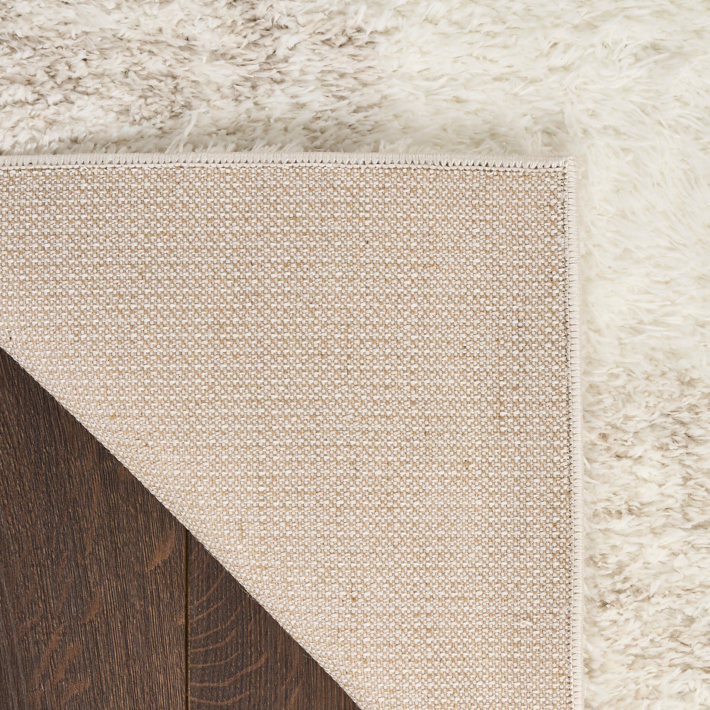 Nourison Pacific Shag 7'10" x 9'10" Ivory Beige Shag Indoor Rug