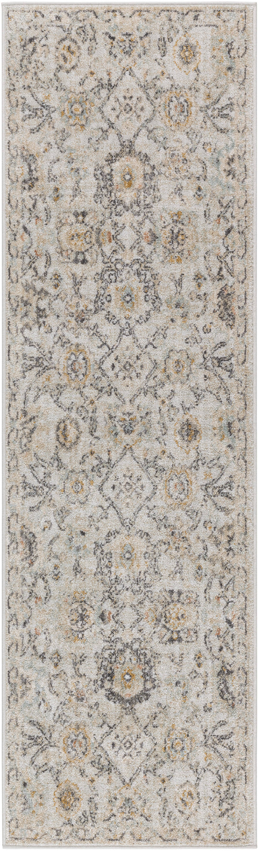 Nourison Oushak Home 2'3" x 7'6" Grey Vintage Indoor Rug