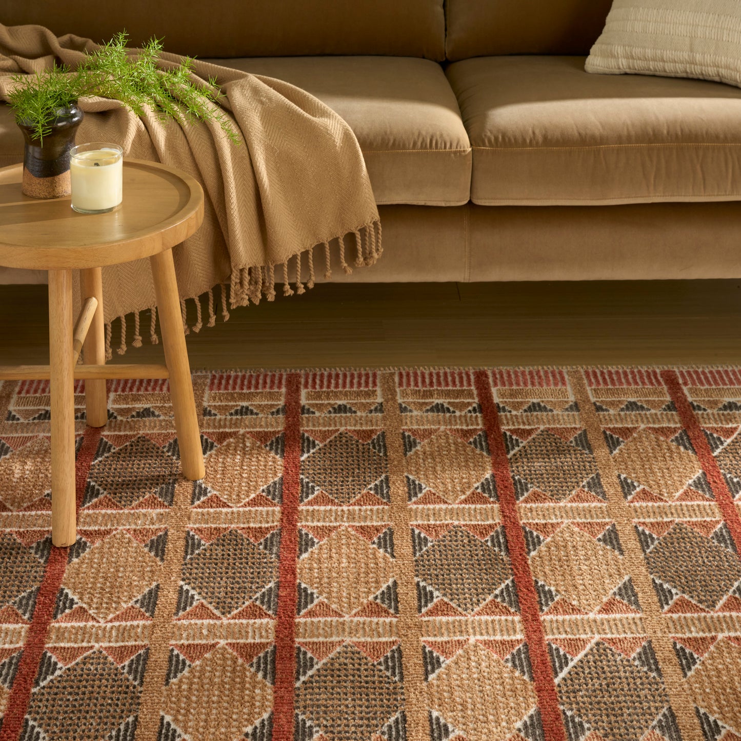 Nourison Nordic 8' x 10' Rust Multicolor Modern Indoor Rug
