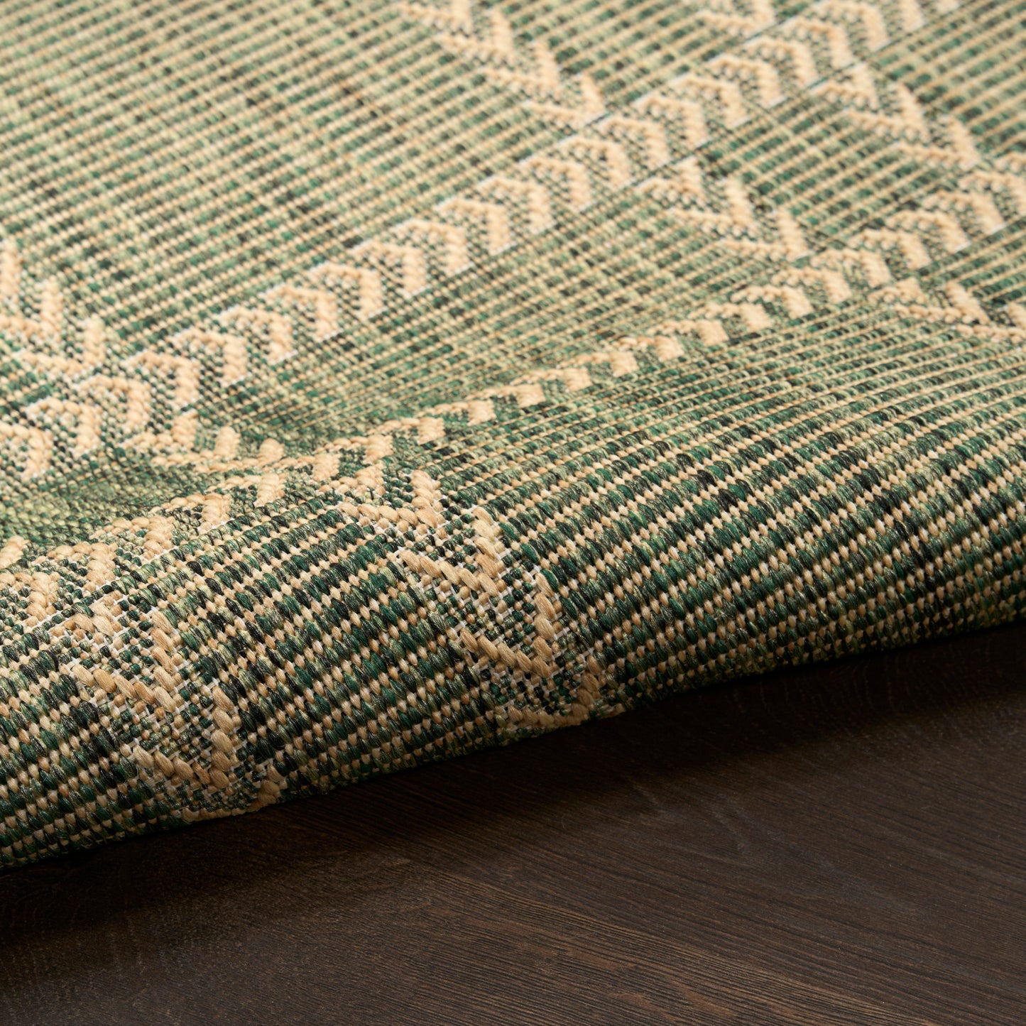 Nourison Horizon Indoor/Outdoor 6' x 9' Green Modern Rug