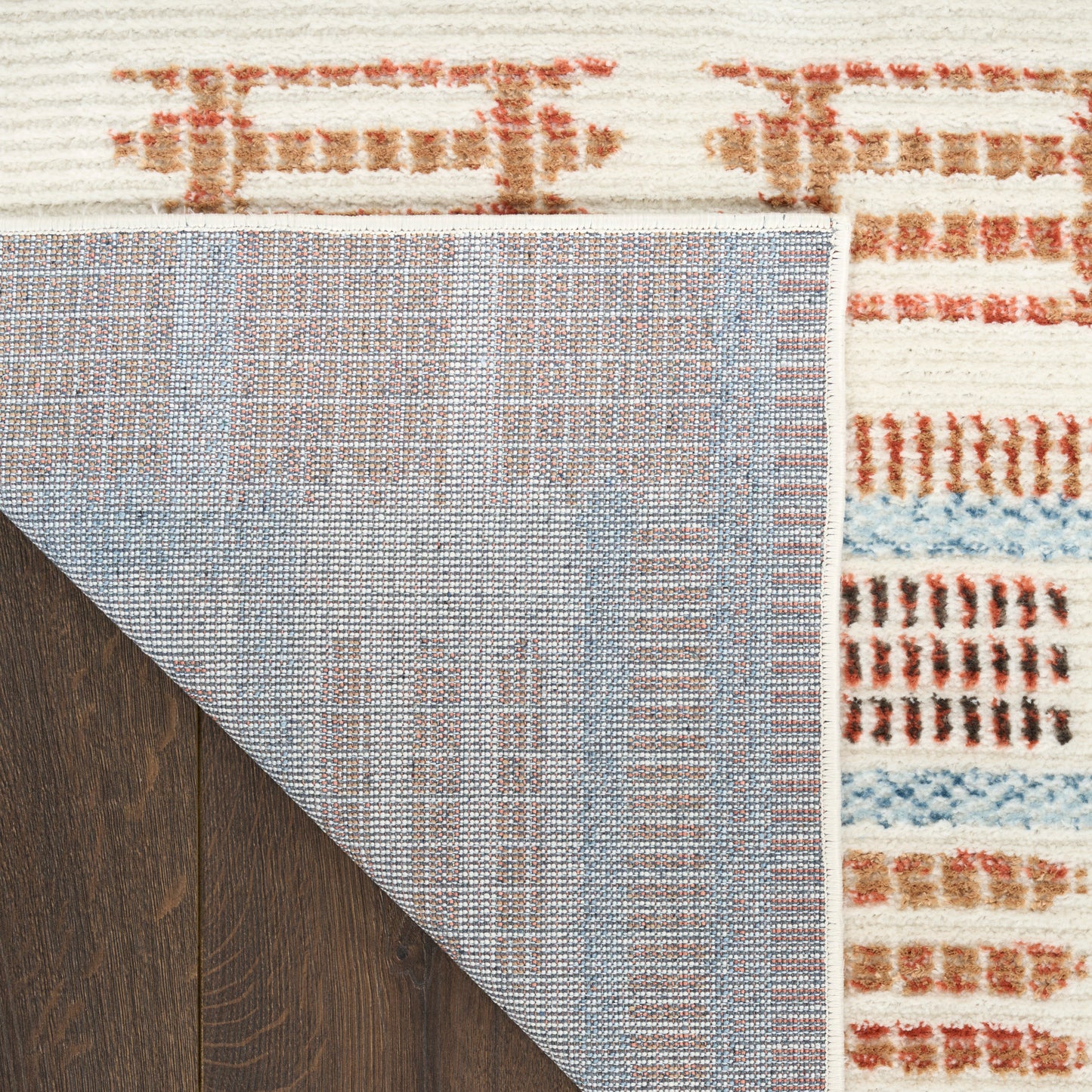Nourison Nordic 4' x 6' Ivory Rust Modern Indoor Rug