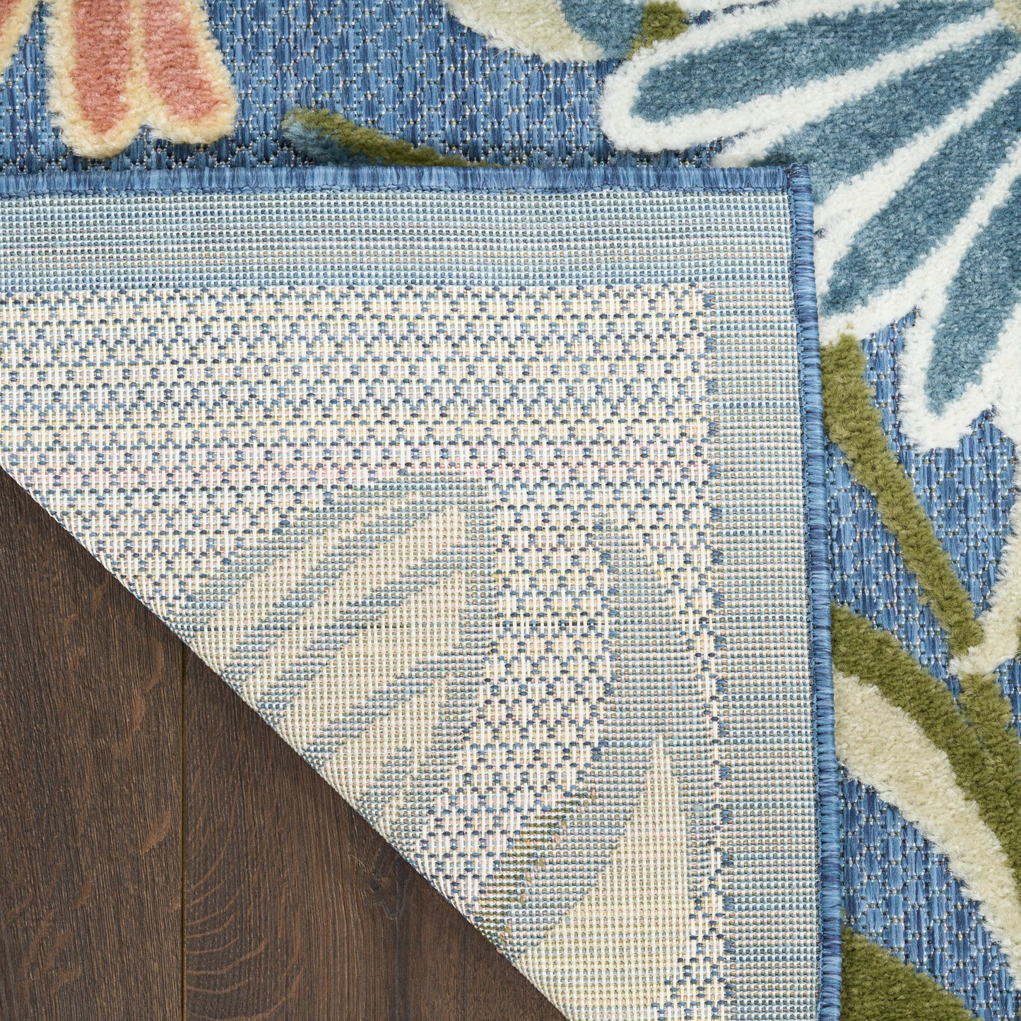 Nourison Aloha 5'3" x 7'5" Blue Sage Outdoor Rug