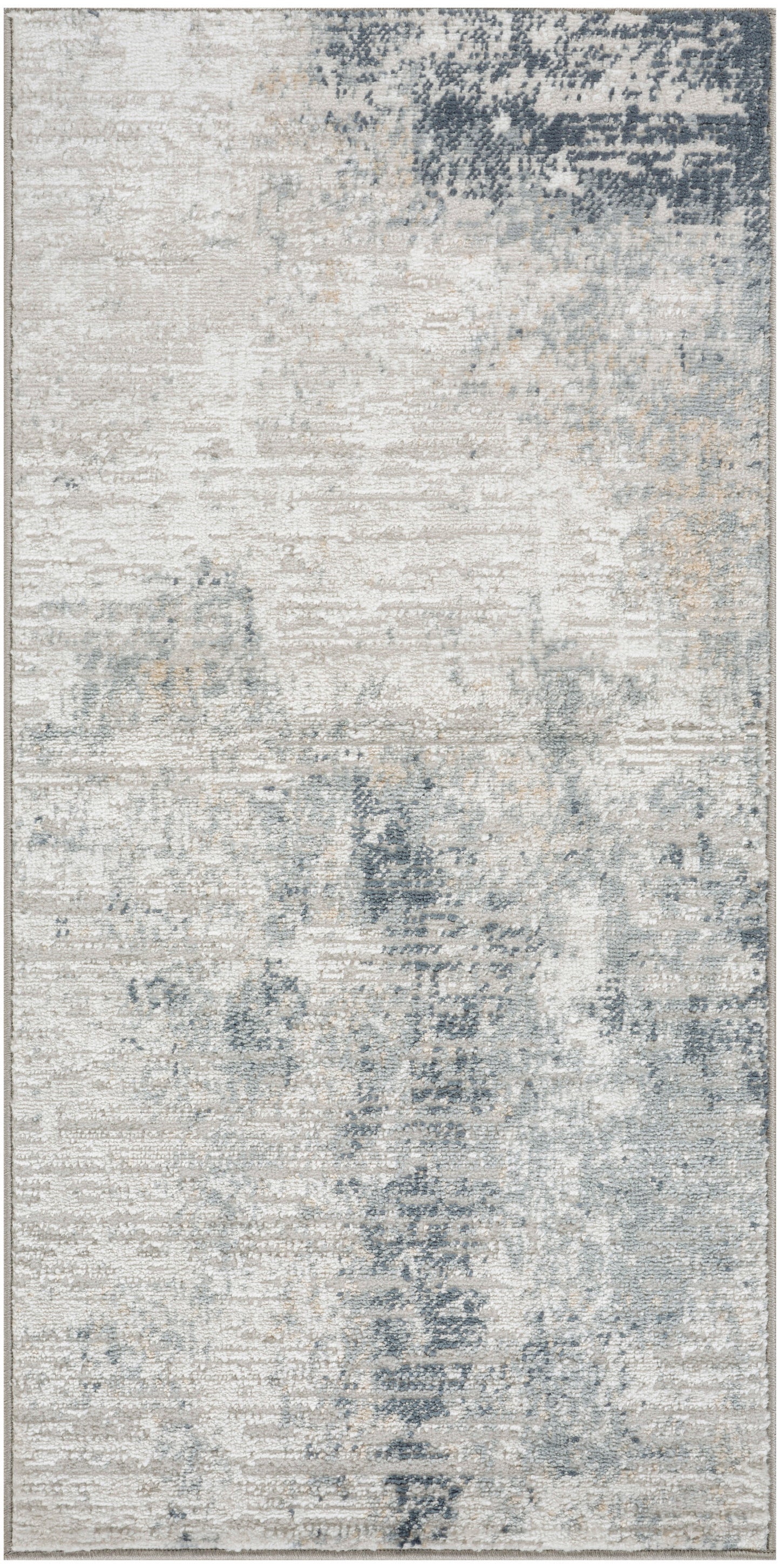 Nourison Dekor 2' x 4' Grey Navy Modern Indoor Rug