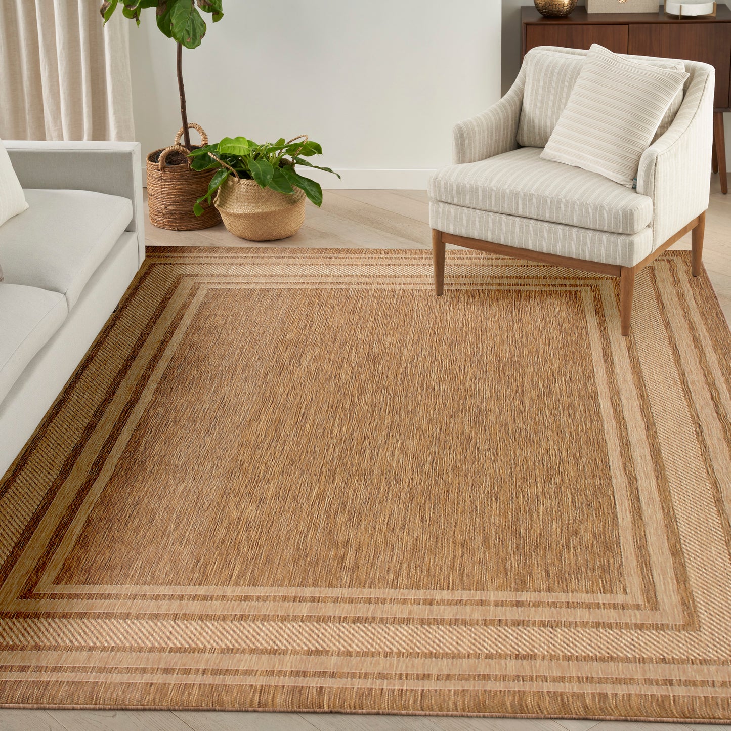 Nourison Horizon Indoor/Outdoor 9' x 12' Natural Modern Rug