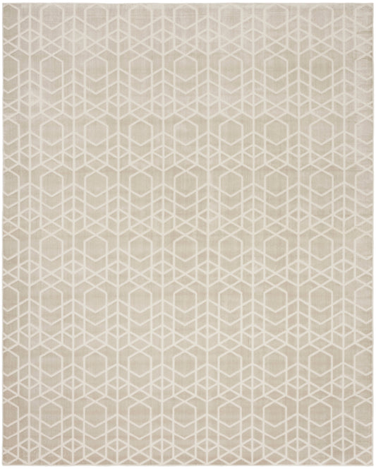 Nourison Washable Charm 8' x 10' Silver Ivory Modern Indoor Rug