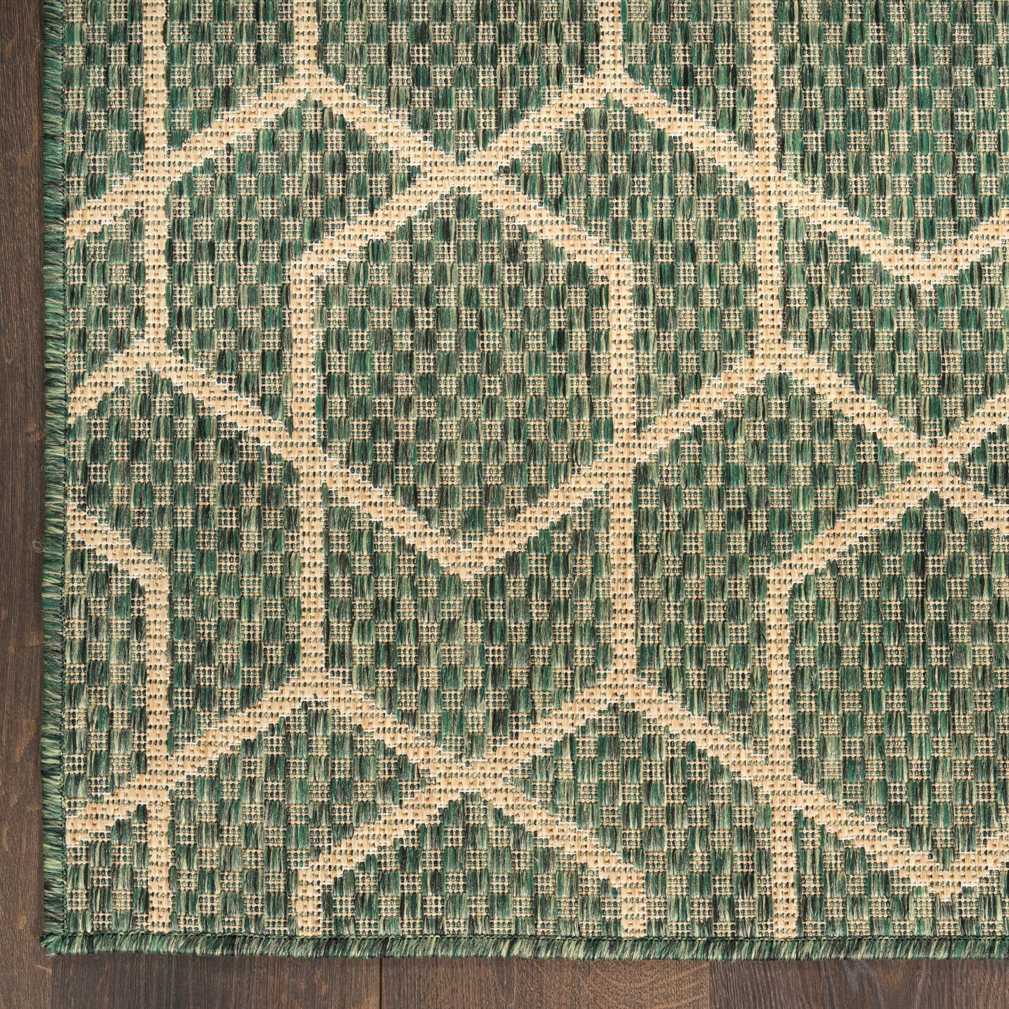 Nourison Horizon Indoor/Outdoor 6' x 9' Green Modern Rug