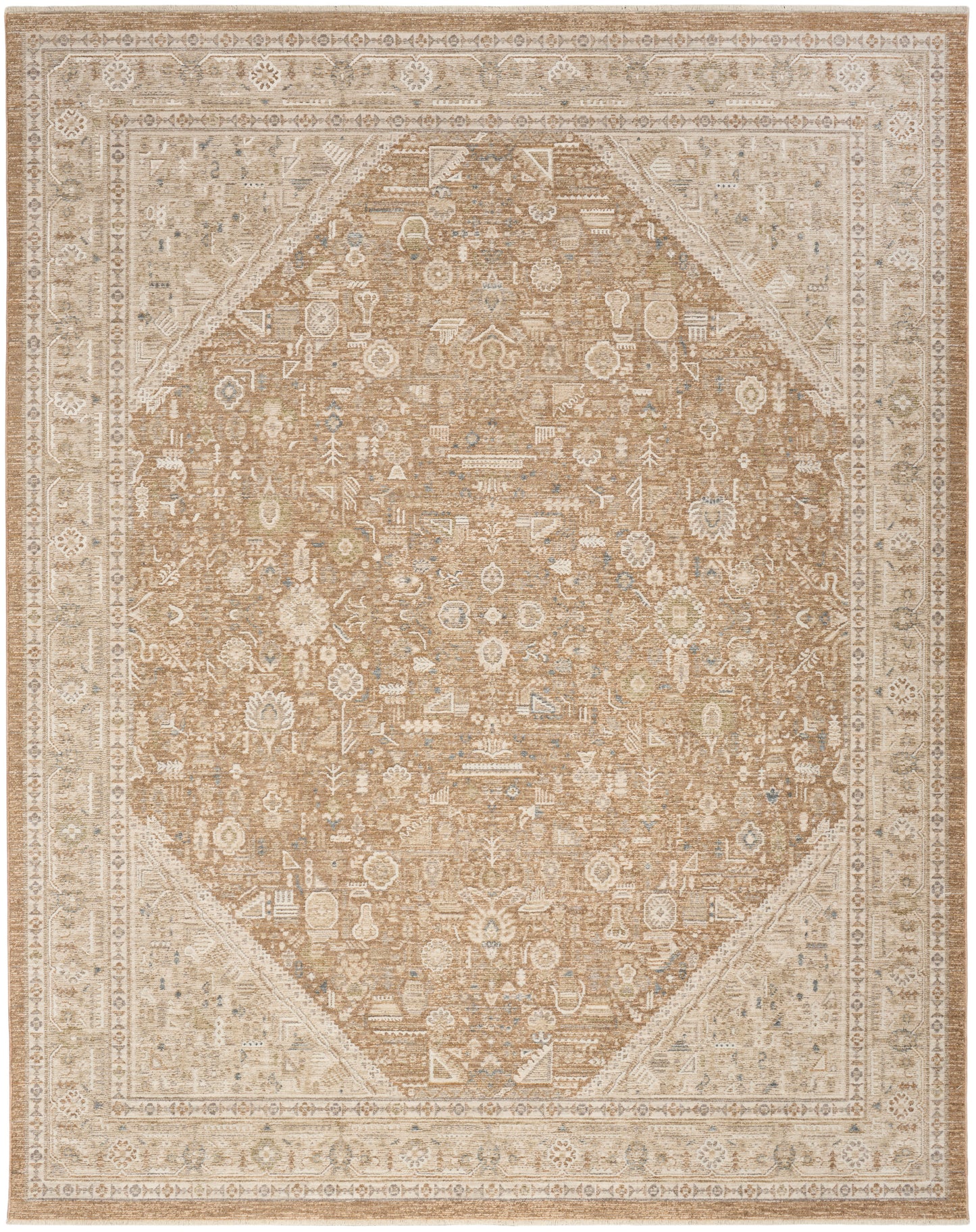 Nourison Retreat 5'3" x 7'6" Mocha Vintage Indoor Rug