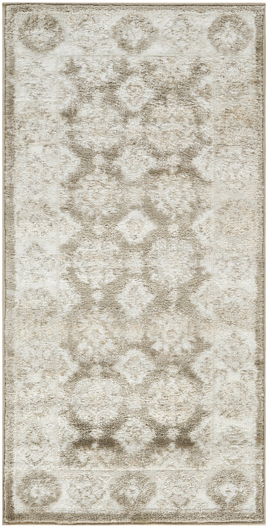 Nourison Dekor 2' x 4' Ivory Taupe Vintage Indoor Rug