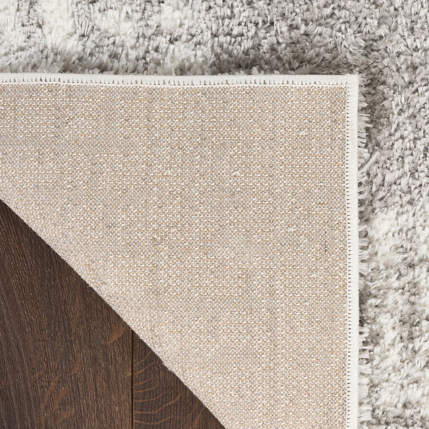 Nourison Pacific Shag 7'10" x 9'10" Grey Shag Indoor Rug