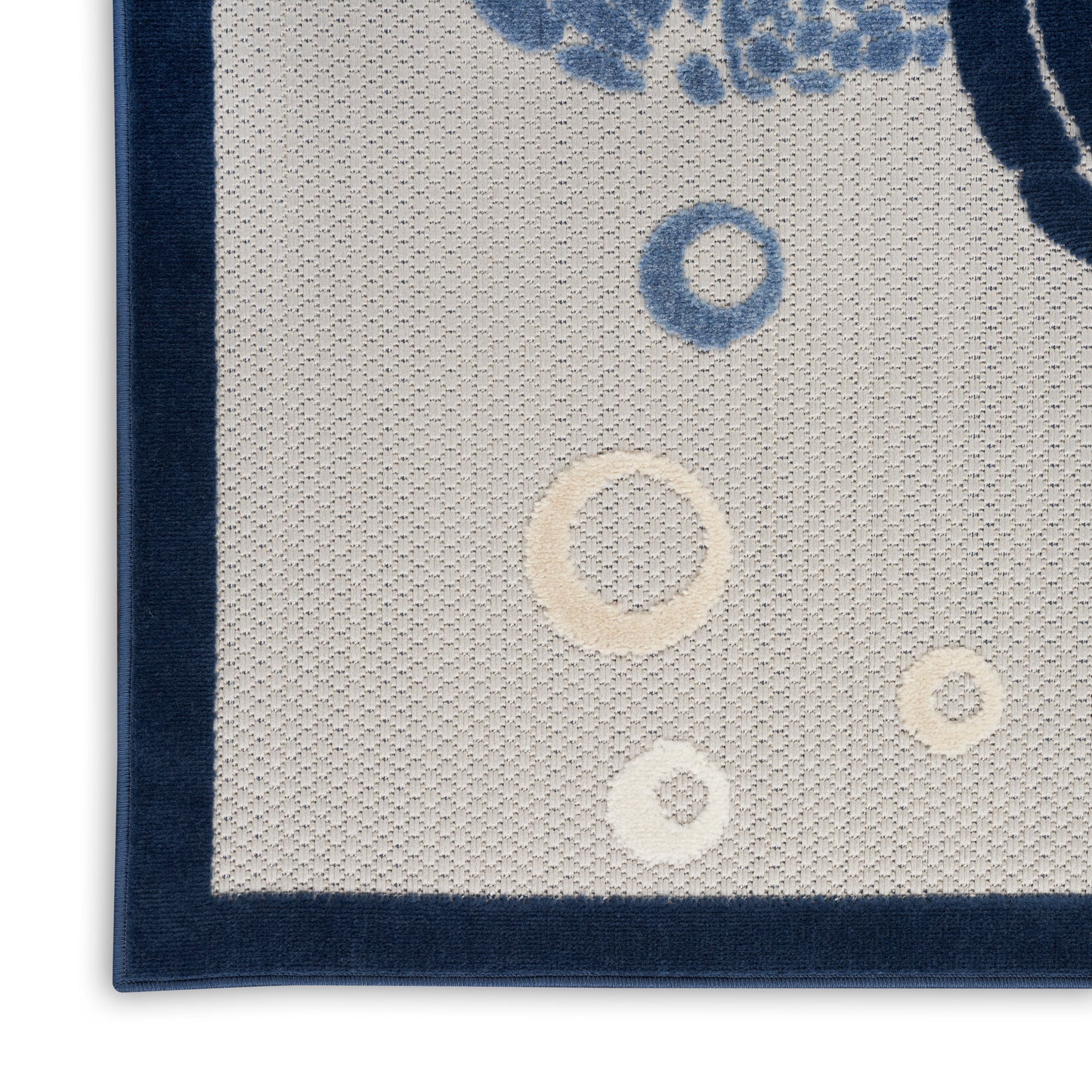 Nourison Aloha 6' x 9' Navy Blue Coastal, Nautical & Beach Rug