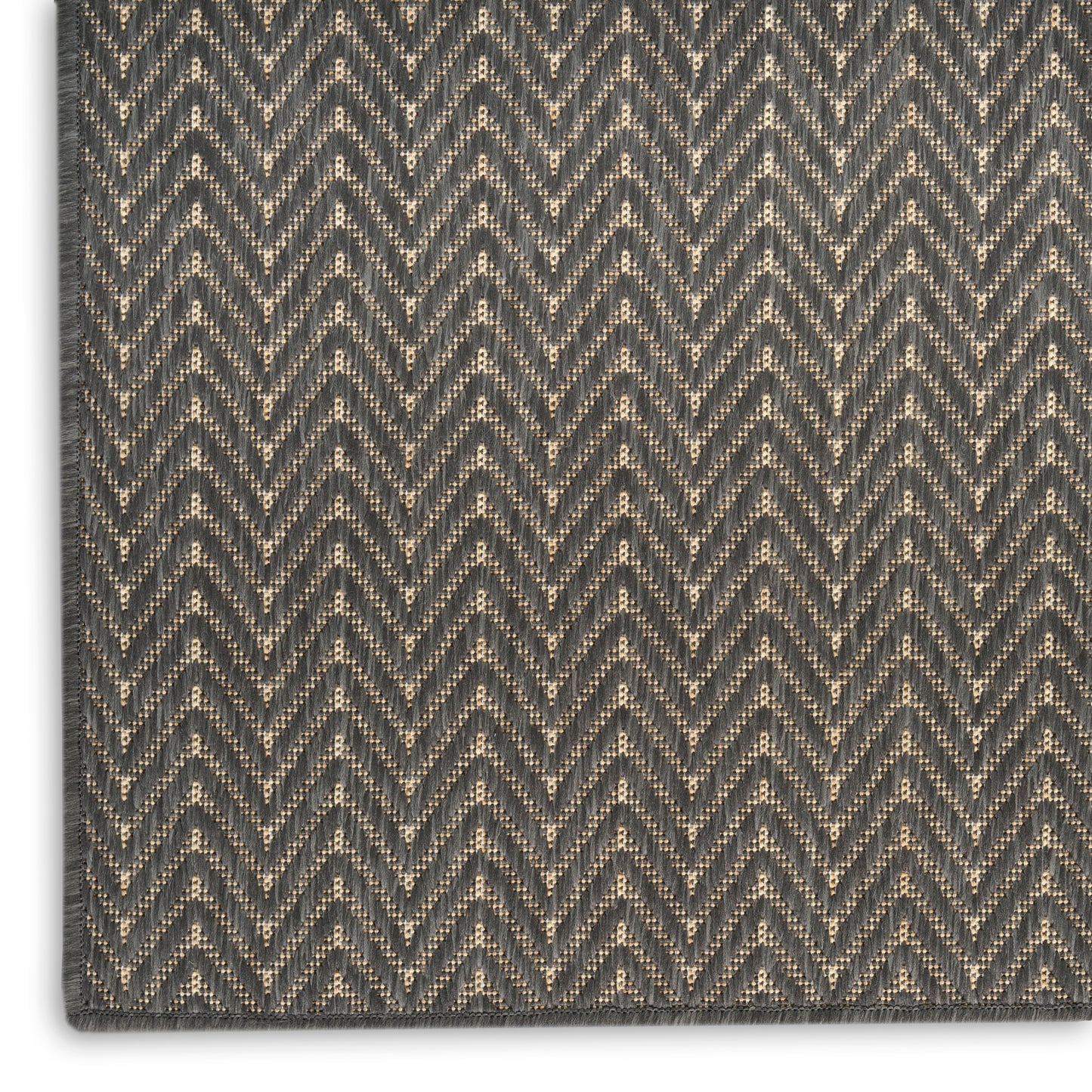 Nourison Horizon Indoor/Outdoor 10' x 14' Charcoal Modern Rug