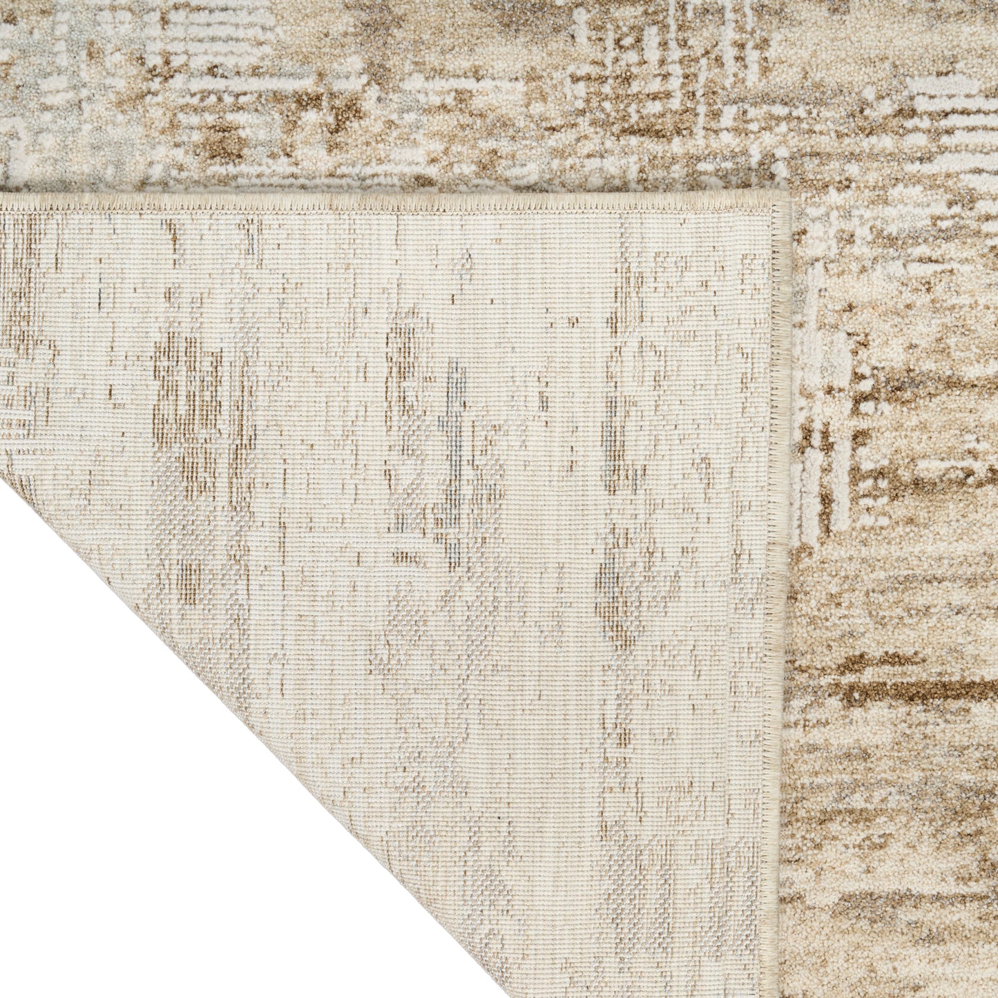 Calvin Klein CK078 Summit 2'2" x 12' Mocha Ivory Modern Indoor Rug