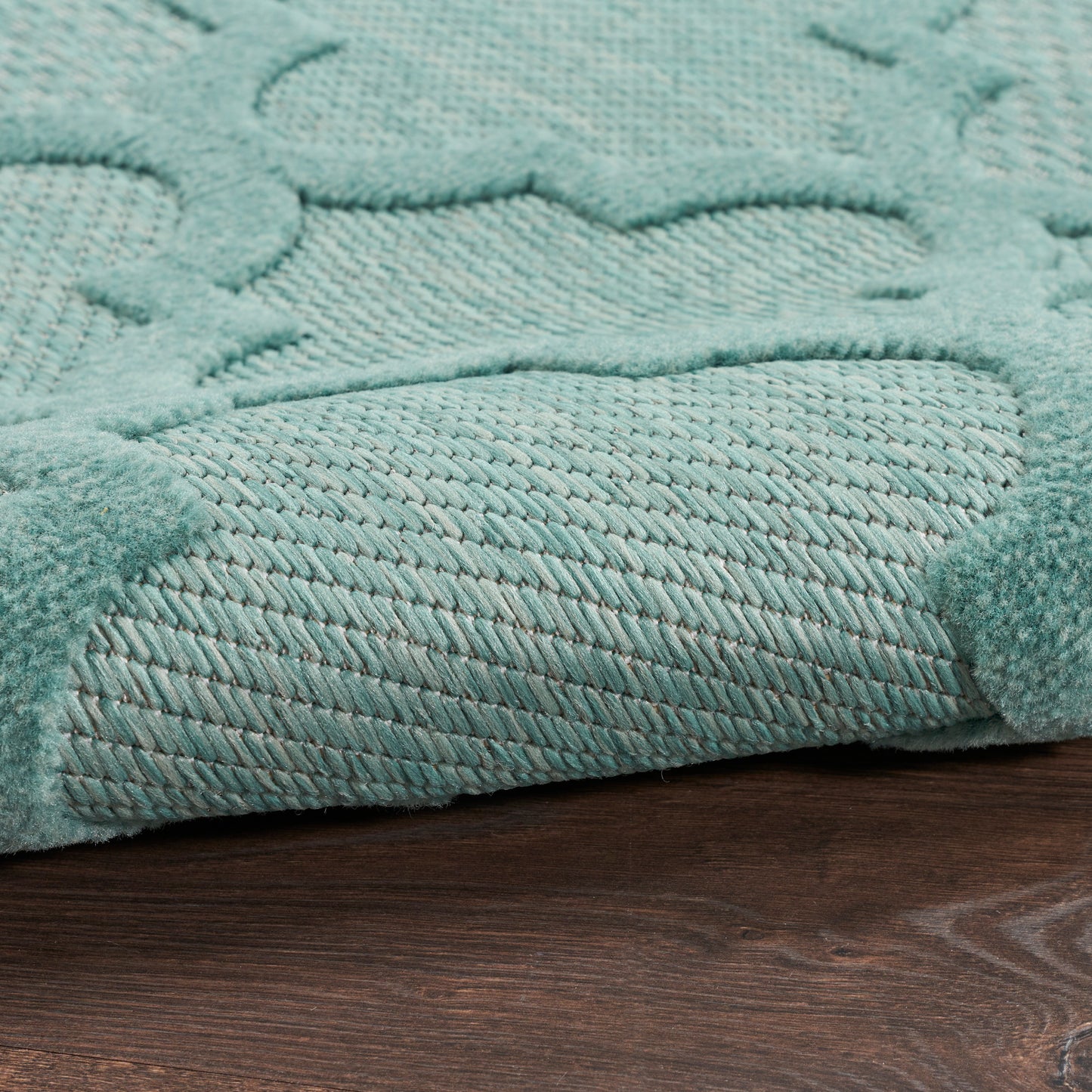 Nourison Easy Care 9' x 12' Aqua Teal Modern Rug