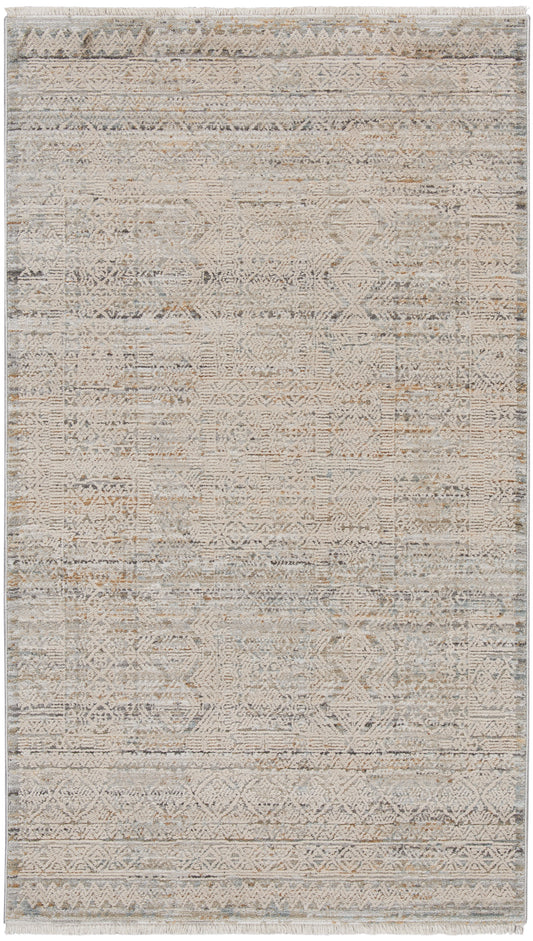 Nourison Lynx 2'6" x 4'6" Ivory Multicolor Vintage Indoor Rug