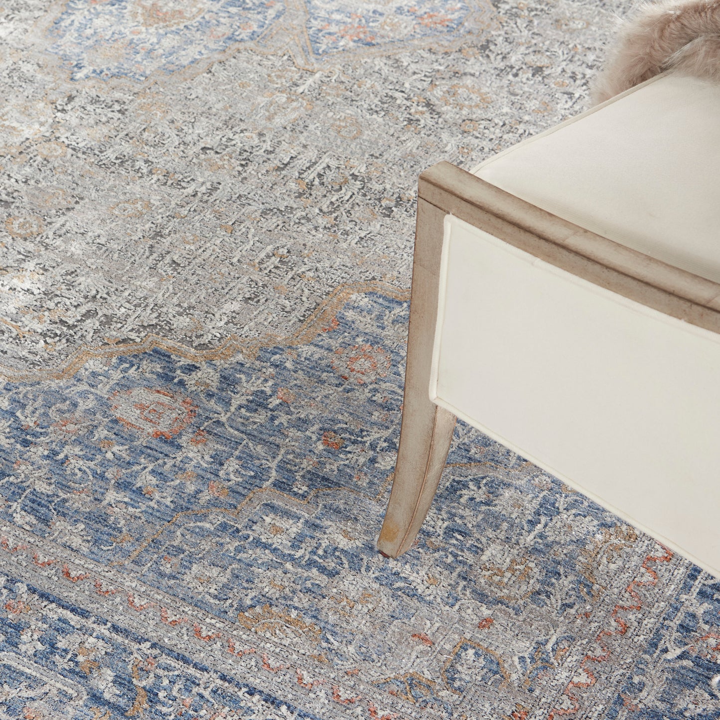 Nourison Starry Nights 8'6" x 11'6" Blue Vintage Indoor Rug