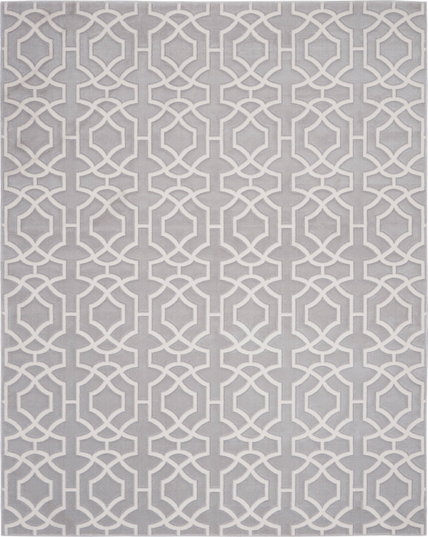 Inspire Me! Home Décor Joli 8'6" x 11'6" Grey White Contemporary Indoor Rug