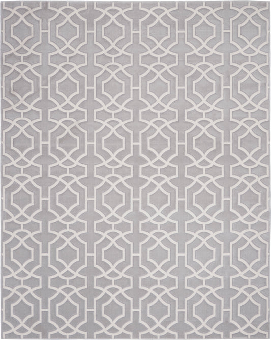 Inspire Me! Home Décor Joli 8'6" x 11'6" Grey White Contemporary Indoor Rug