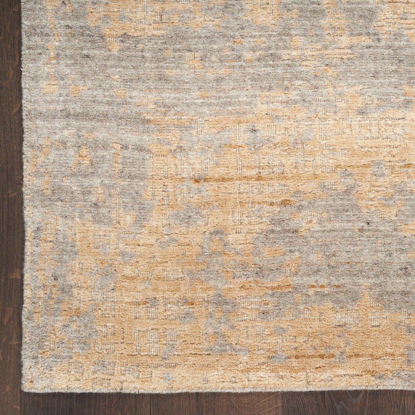 Nourison Harmony 7'9" x 9'9" Grey Gold Modern Indoor Rug