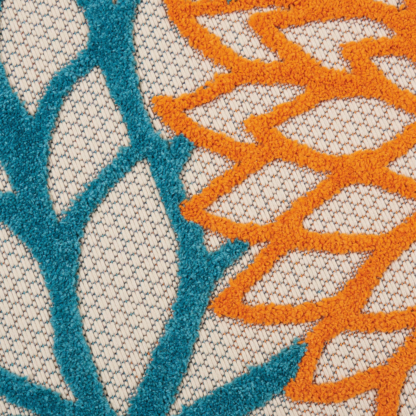 Nourison Aloha 4' x Round Multicolor Tropical Rug