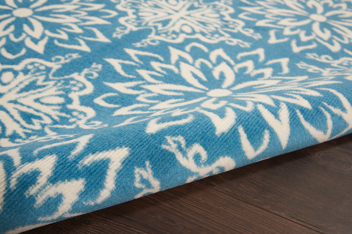 Nourison Jubilant 6' x 9' Ivory Blue Farmhouse Indoor Rug