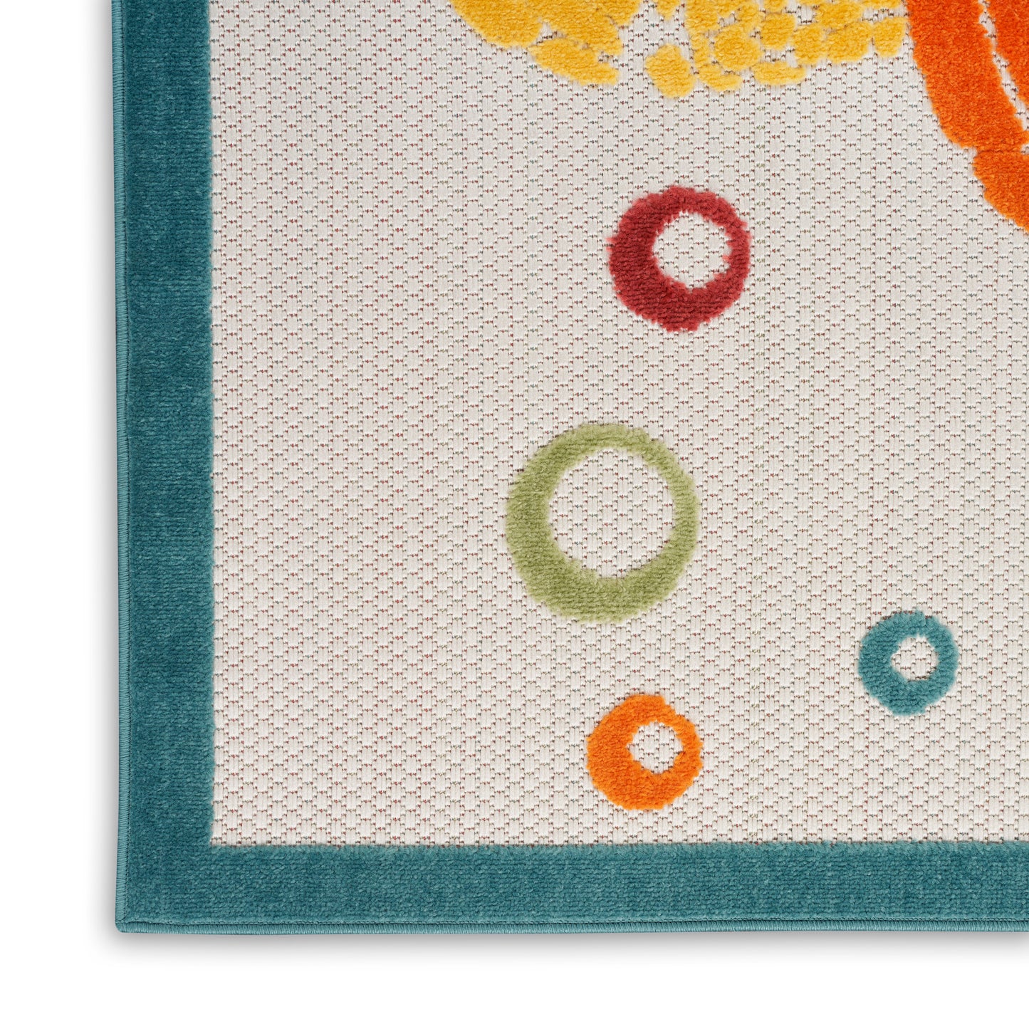 Nourison Aloha 2' x 6' Teal Multicolor Coastal, Nautical & Beach Rug