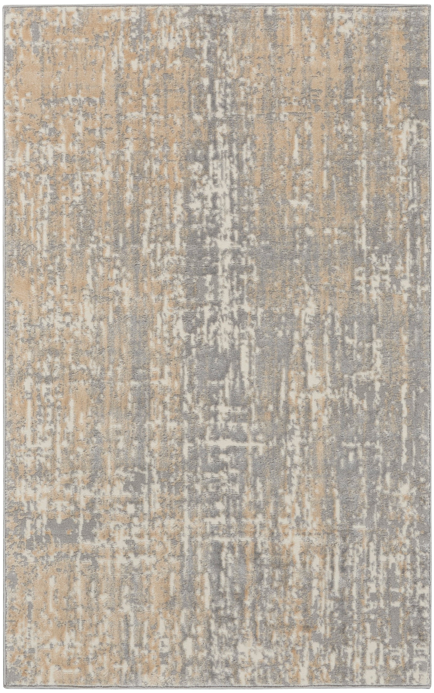 Calvin Klein CK005 Enchanting 3'2" x 5' Grey Beige Modern Indoor Rug