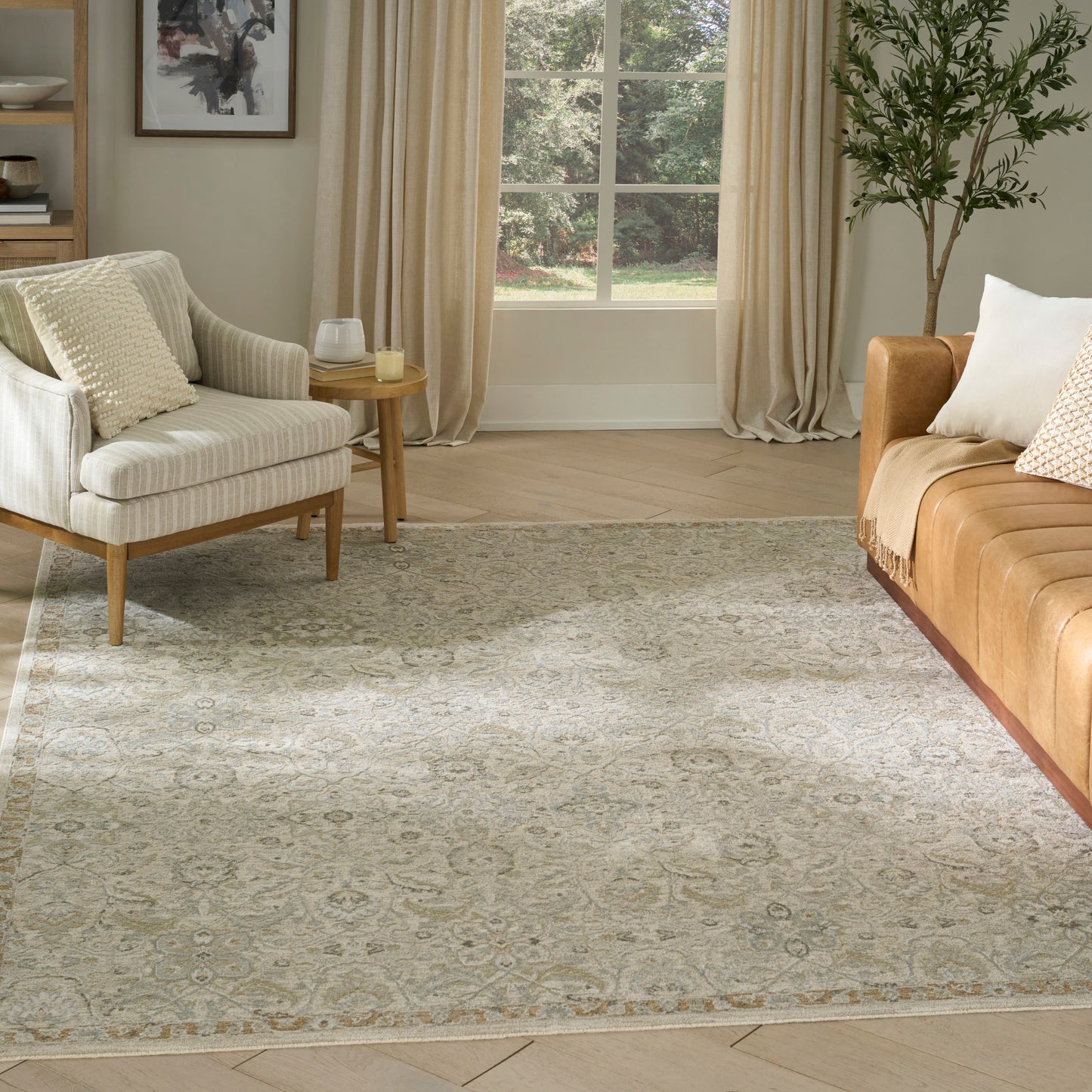 Nourison Envy 9'3" x 12'7" Taupe Vintage Indoor Rug