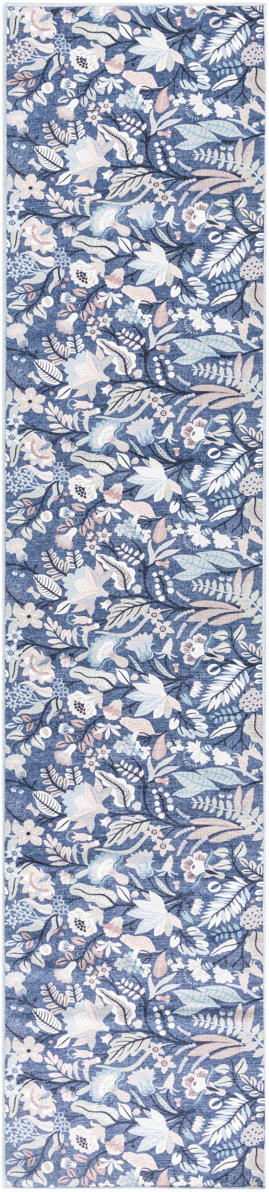 Nourison Nourison Washables 2'2" x 10' Navy Multicolor Vintage Indoor Rug