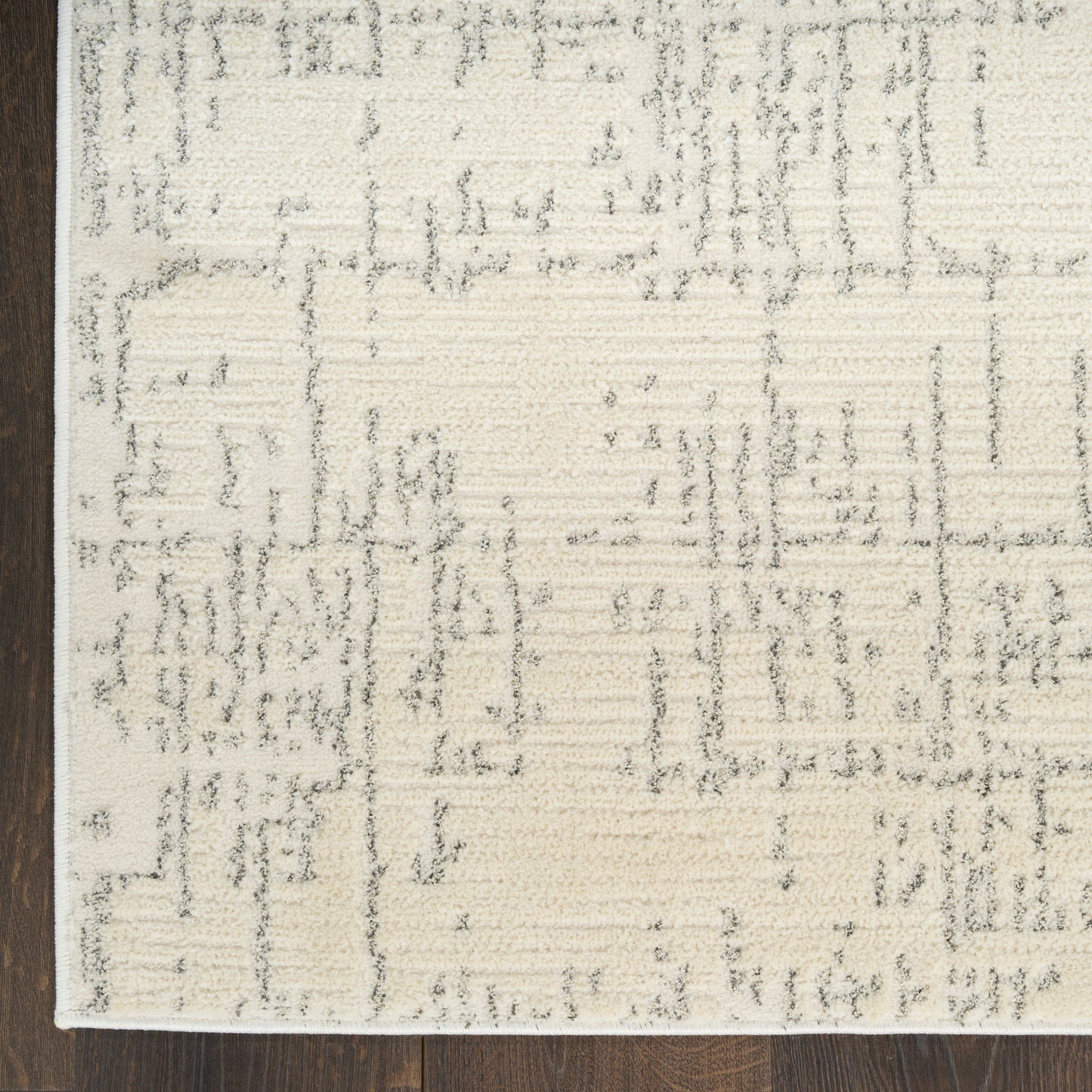 Nourison Ivory Hues 7'10" x 9'10" Ivory Grey Modern Indoor Rug