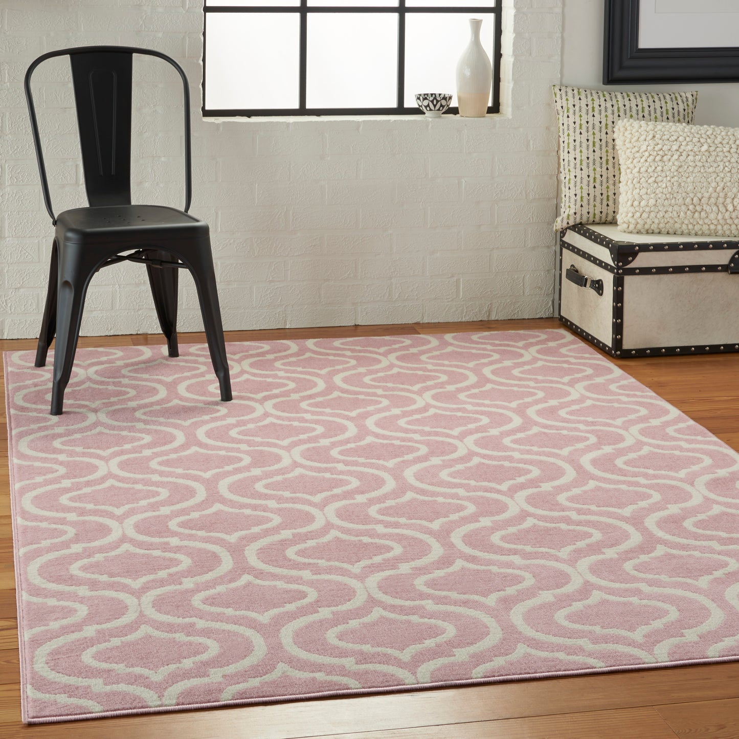 Nourison Jubilant 6' x 9' Pink Contemporary Indoor Rug