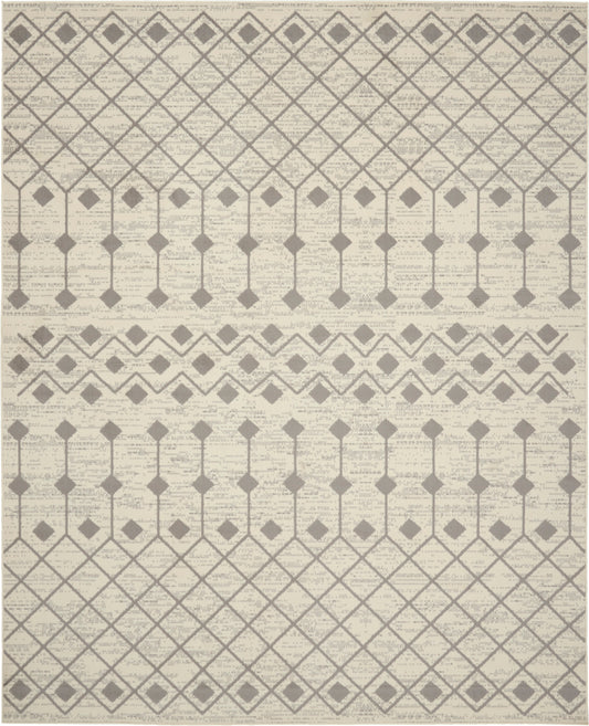 Nourison Grafix 7'10" x 9'10" Ivory/Grey Bohemian Indoor Rug