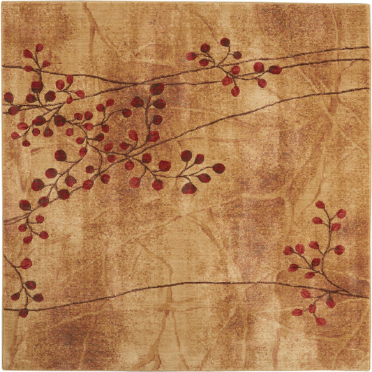 Nourison Somerset 6'7" x Square Latte Rustic Indoor Rug