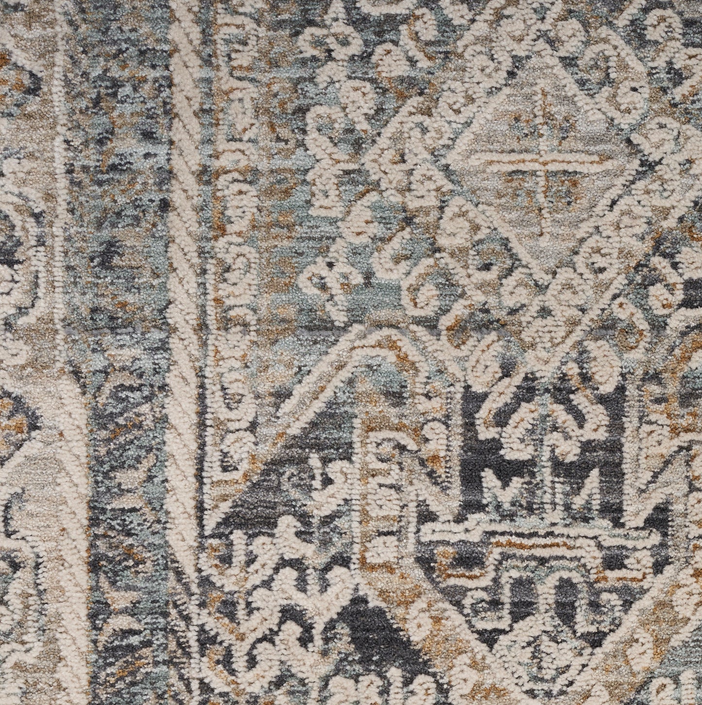 Nourison Lynx 5'3" x 7'10" Ivory Charcoal Vintage Indoor Rug