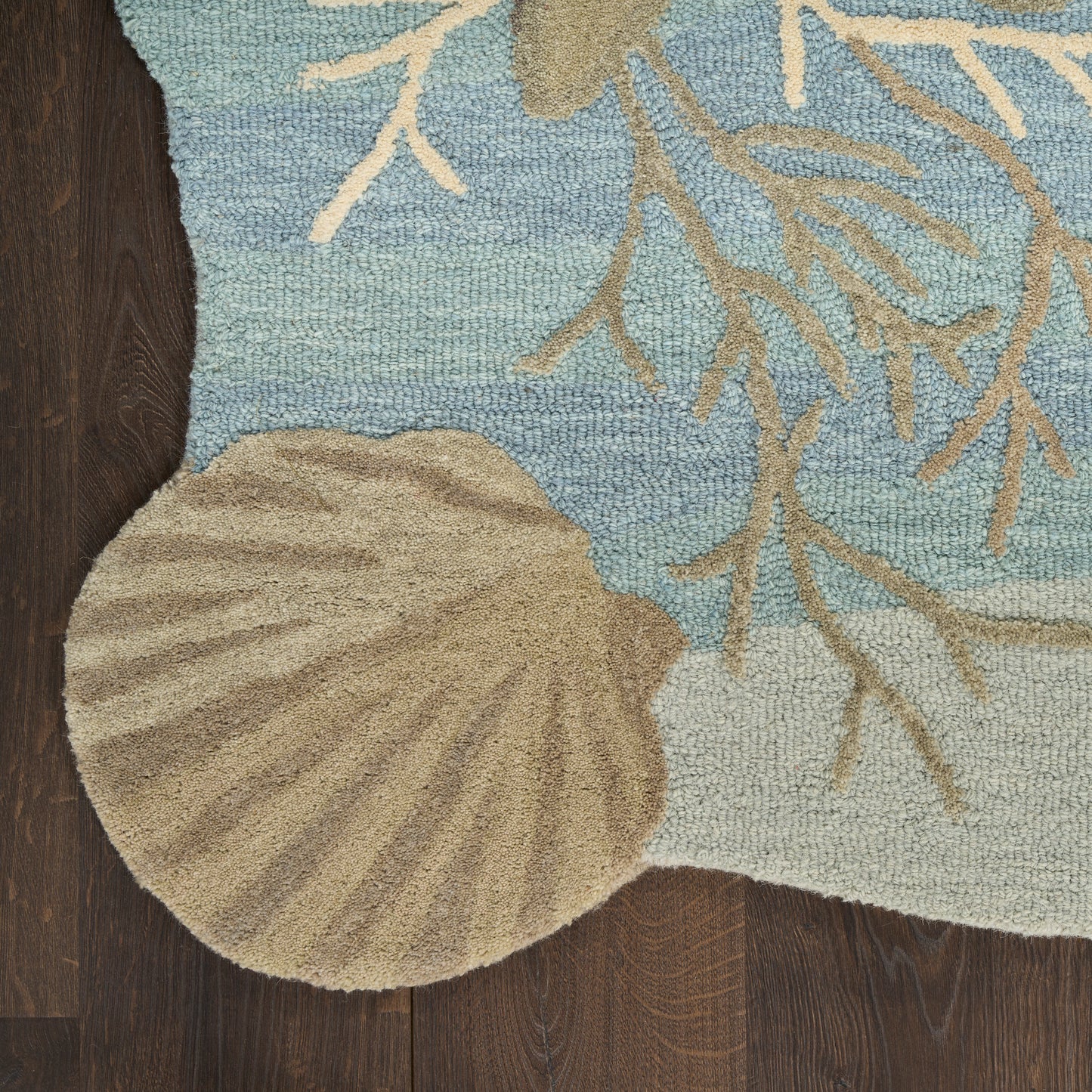 Nourison Waterside 5'3" x 7'3" Blue Coastal, Nautical & Beach Indoor Rug