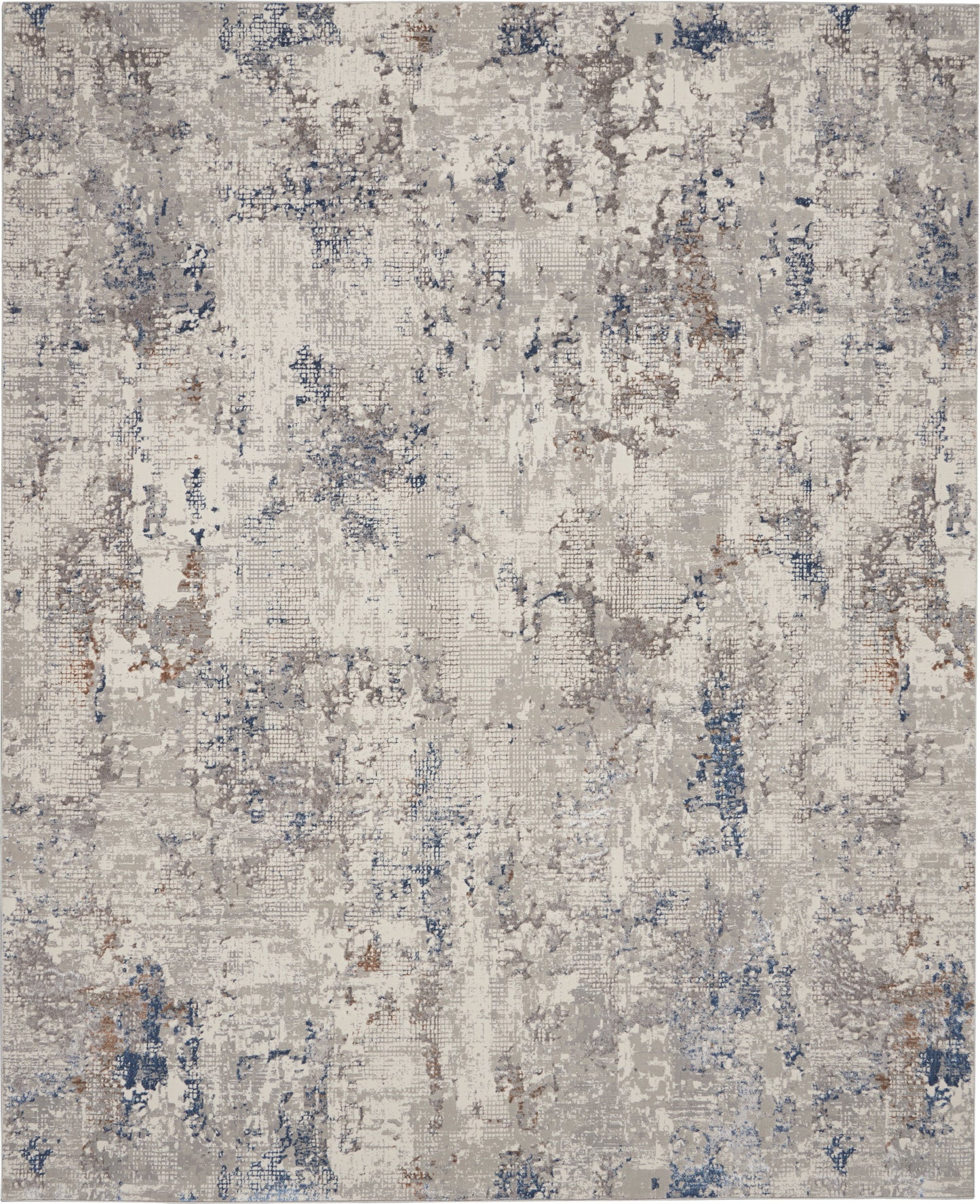 Nourison Royal Terrace 8'10" x 11'10" White Blue Modern Indoor Rug