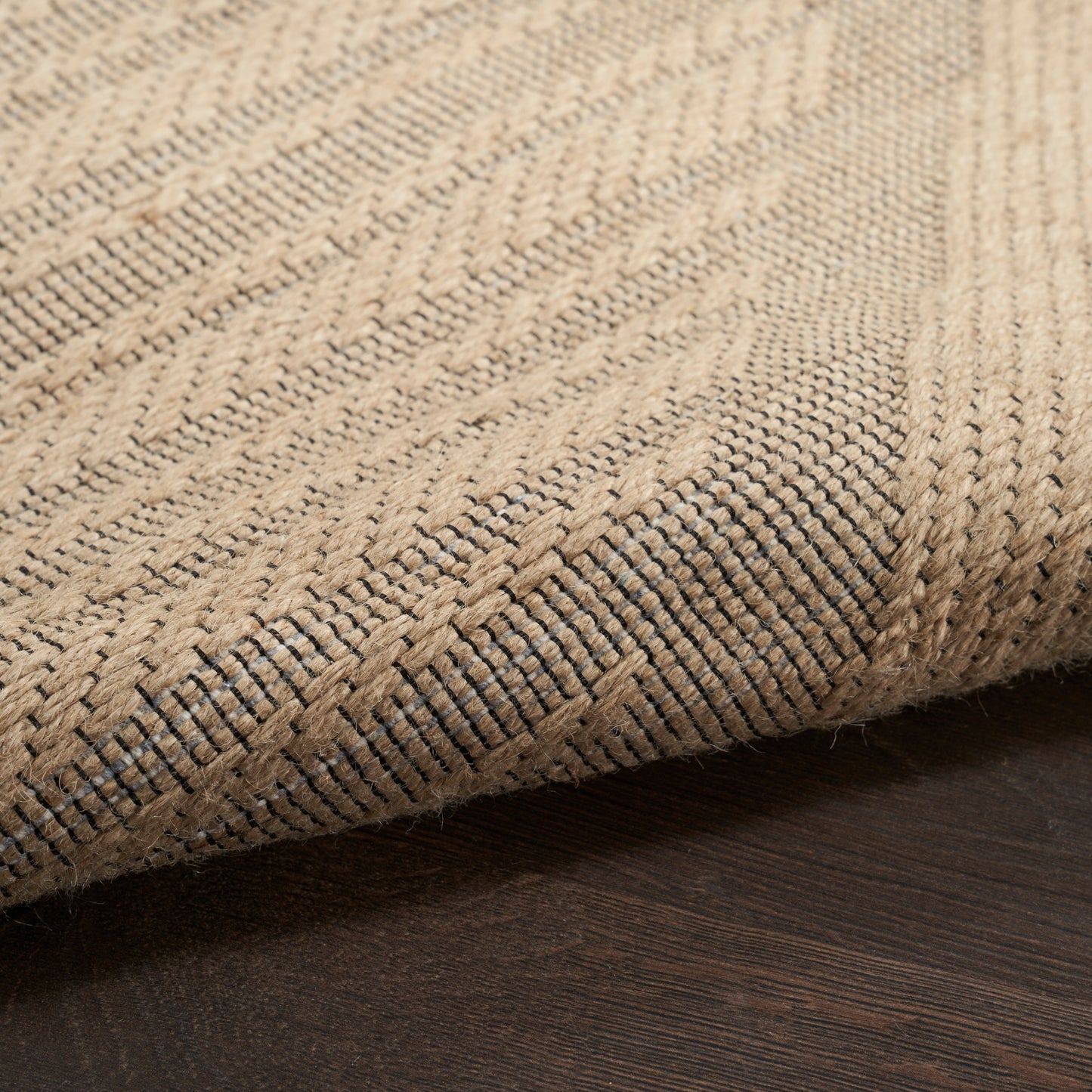 Nourison Washable Jute 3'11" x 5'11" Natural Beige Modern Indoor Rug
