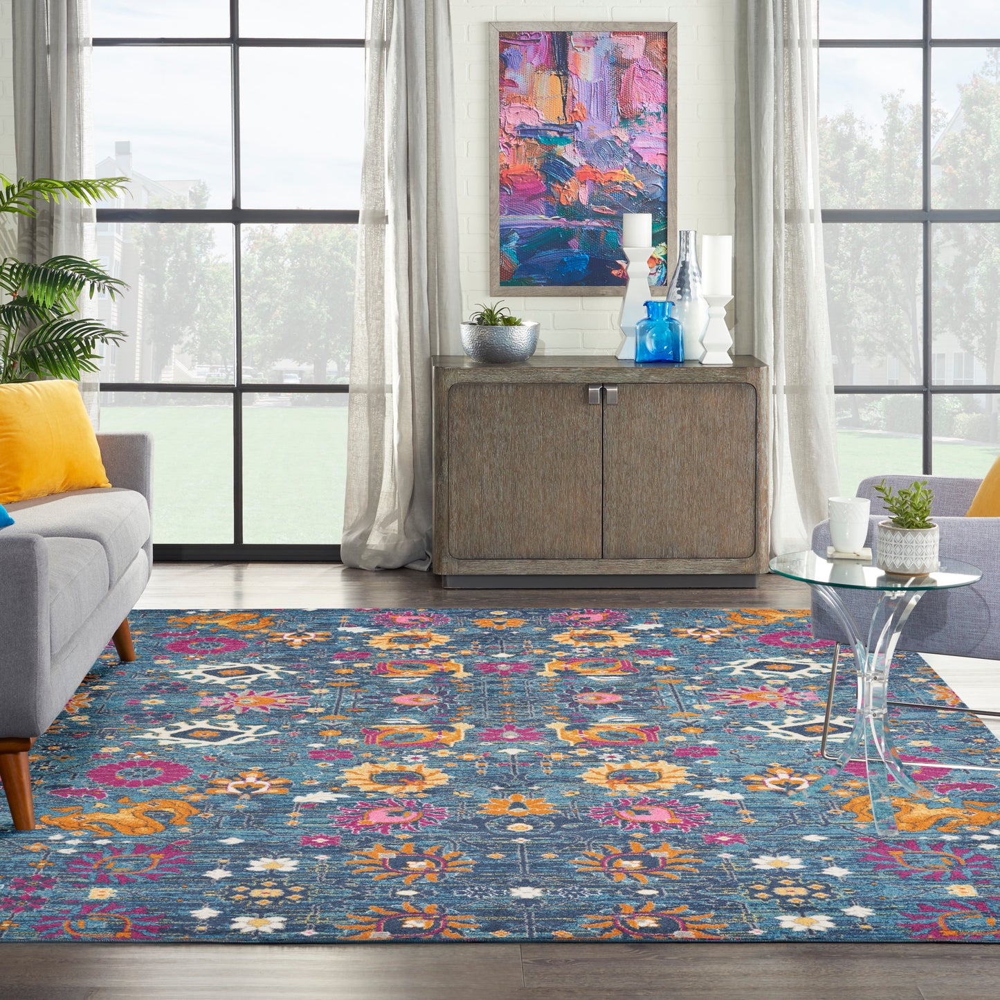 Nourison Passion 8' x 10' Denim Bohemian Indoor Rug