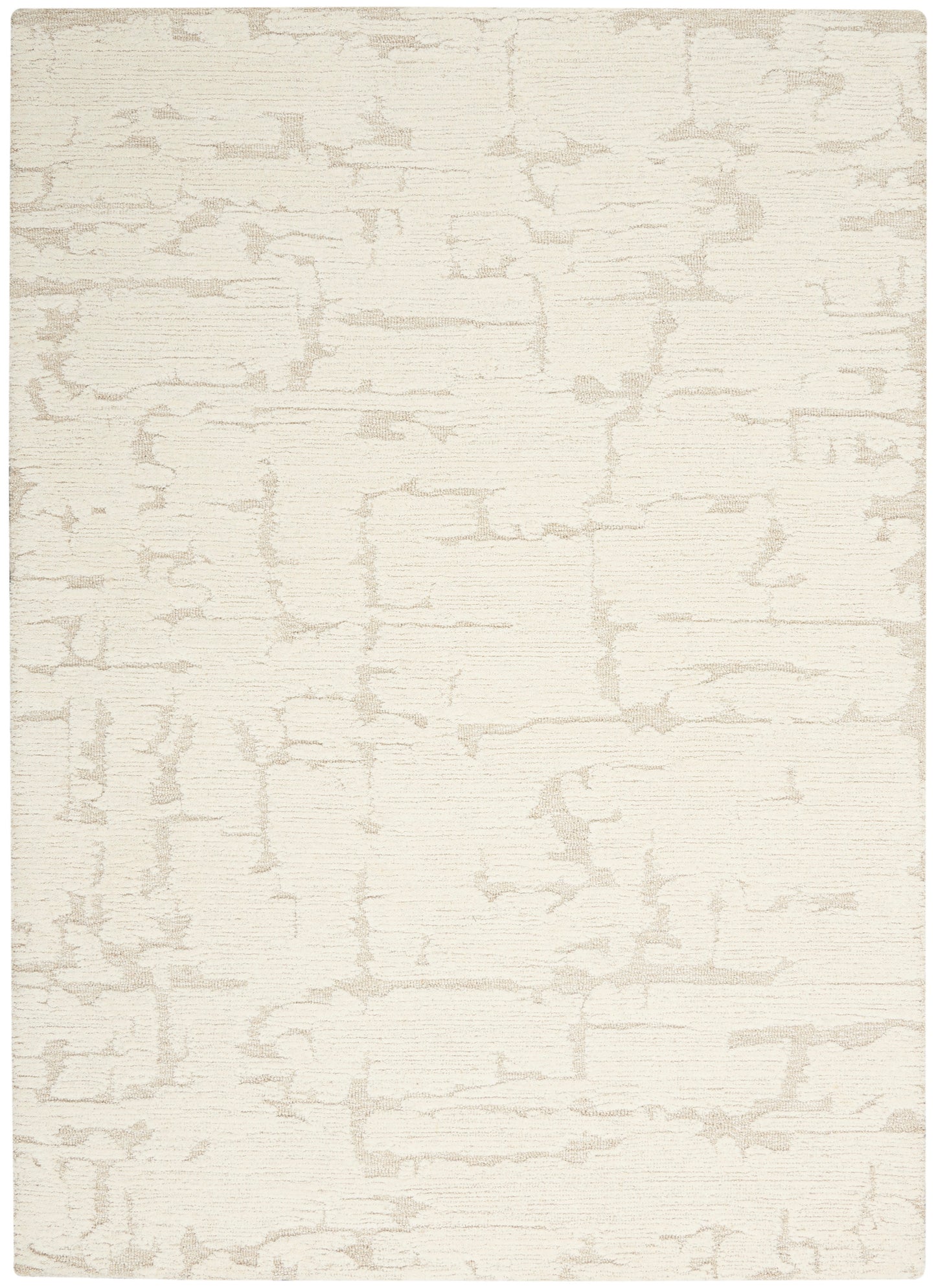 Calvin Klein CK009 Sculptural 5'3" x 7'3" Ivory Modern Indoor Rug