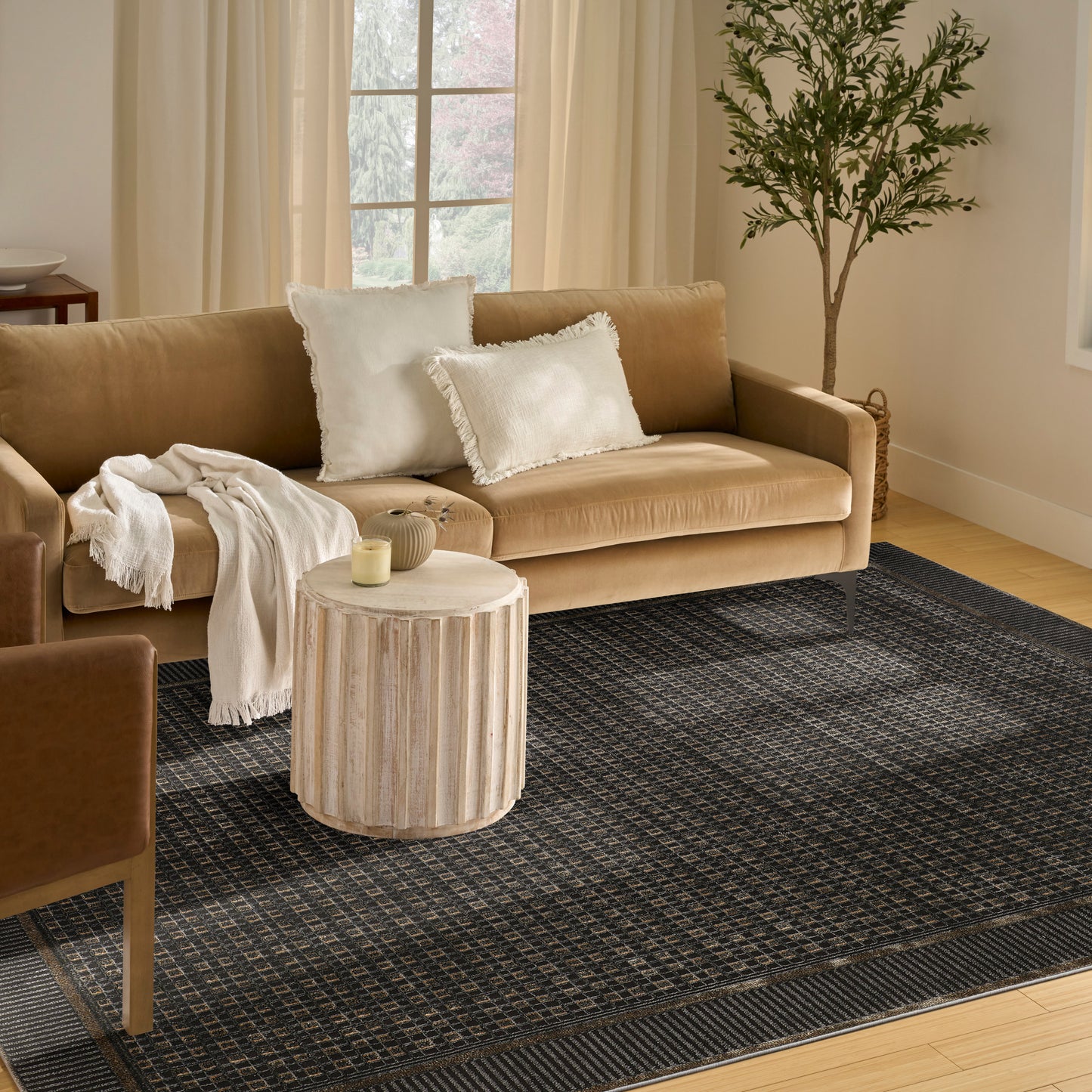 Nourison Nordic 8' x 10' Black Taupe Modern Indoor Rug
