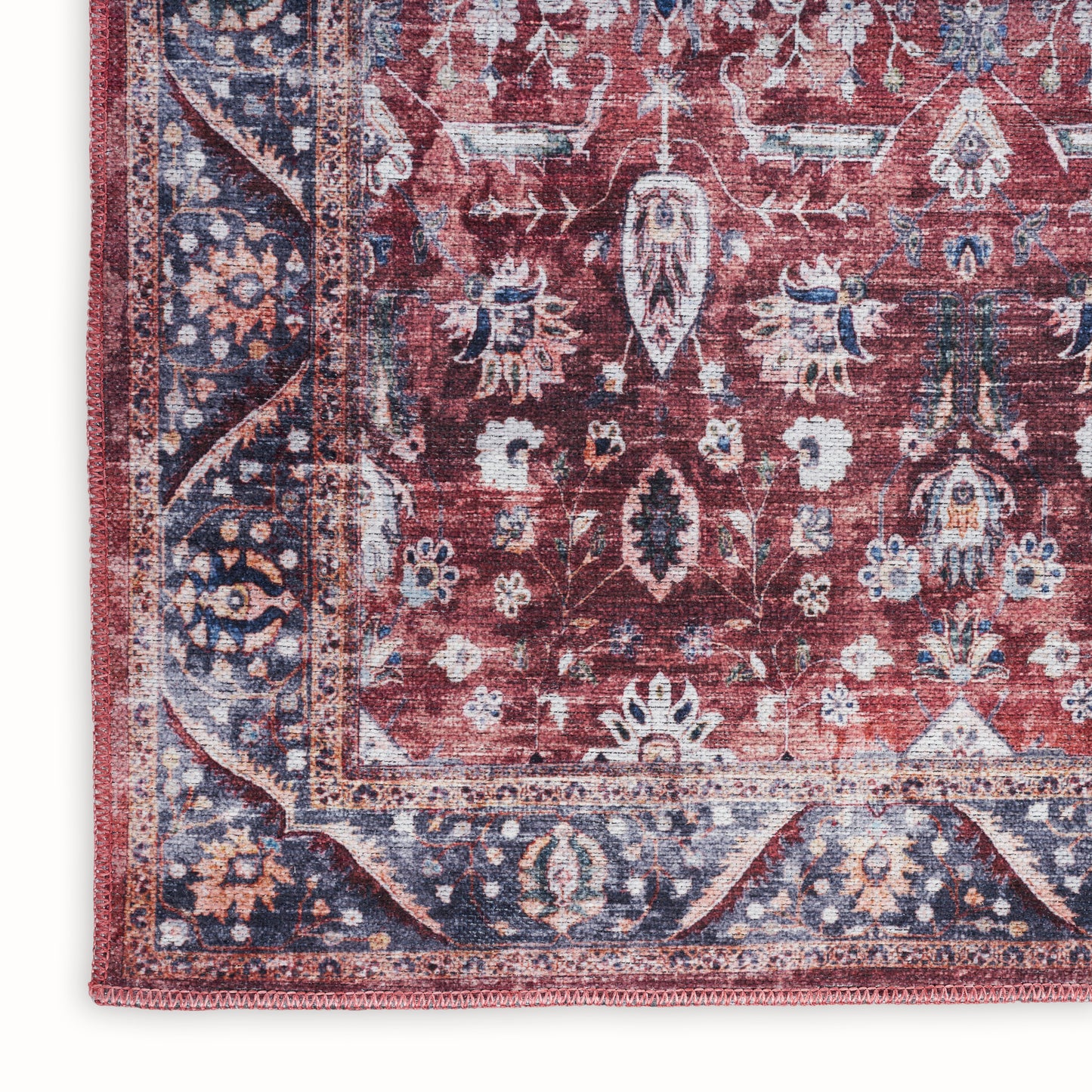 Nourison Grand Washables 2' x 6' Brick Ivory Vintage Indoor Rug