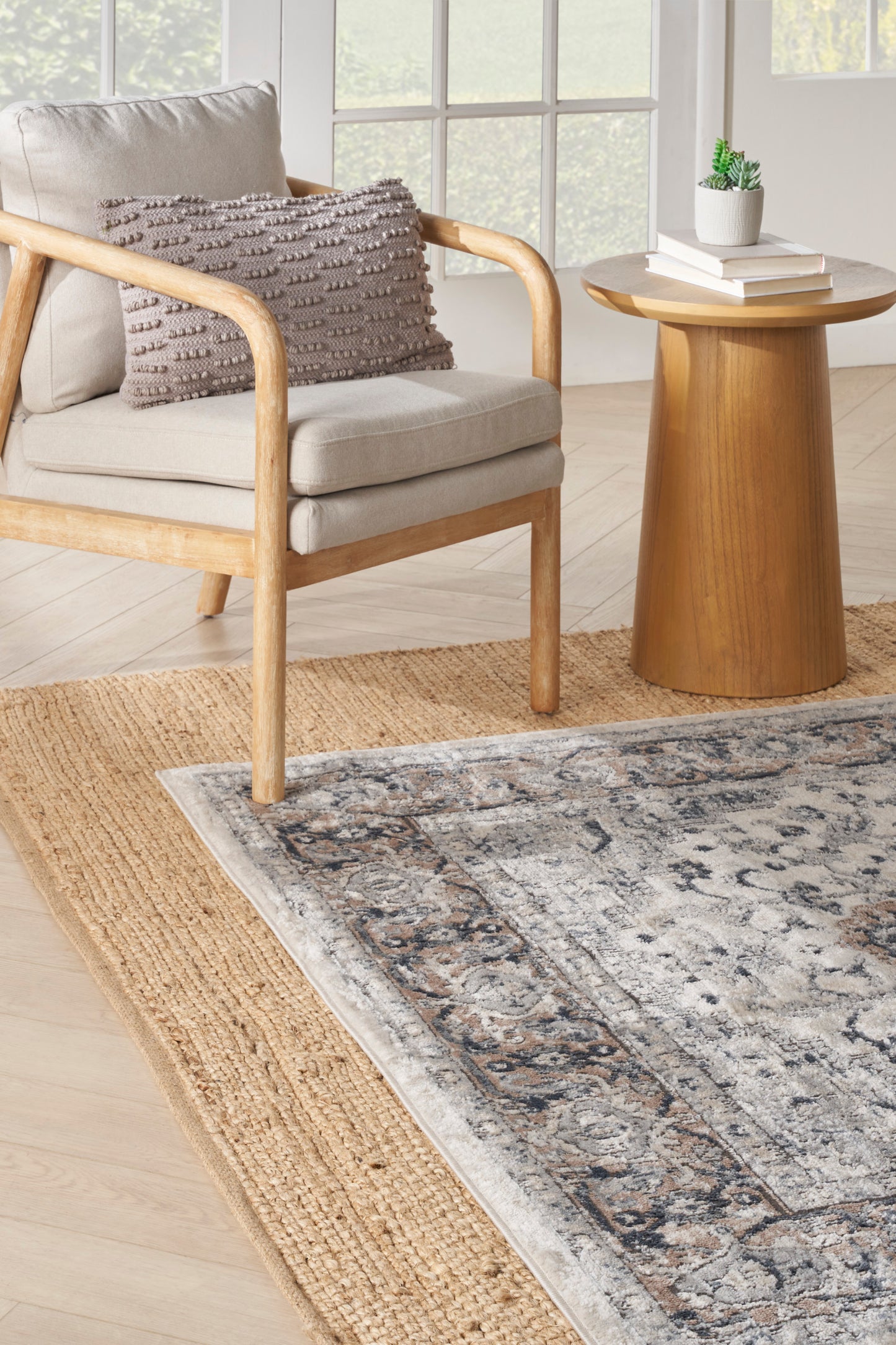 Nourison Quarry 12' x 15' Ivory Grey Farmhouse Indoor Rug