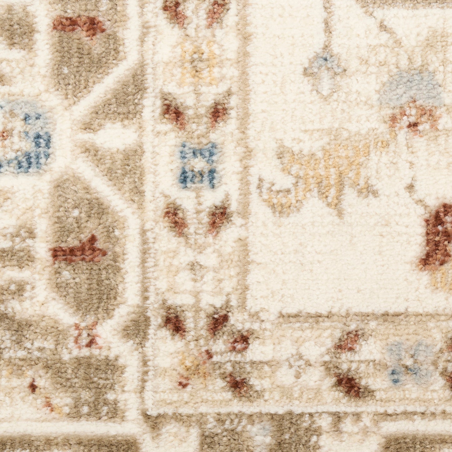 Nourison Pardis 5'3" x 7' Ivory Taupe Vintage Indoor Rug