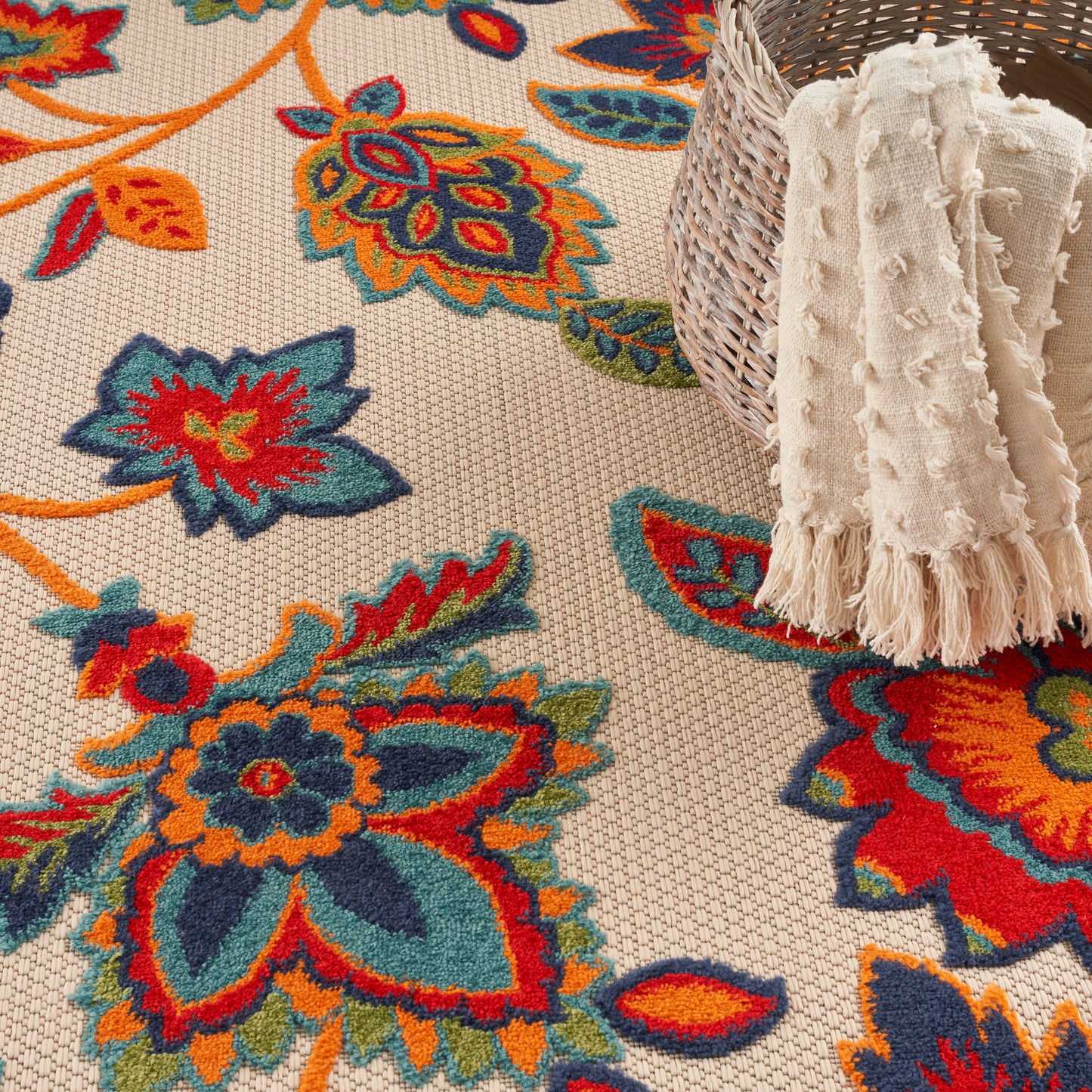 Nourison Aloha 7' x 10' Multicolor Contemporary Rug