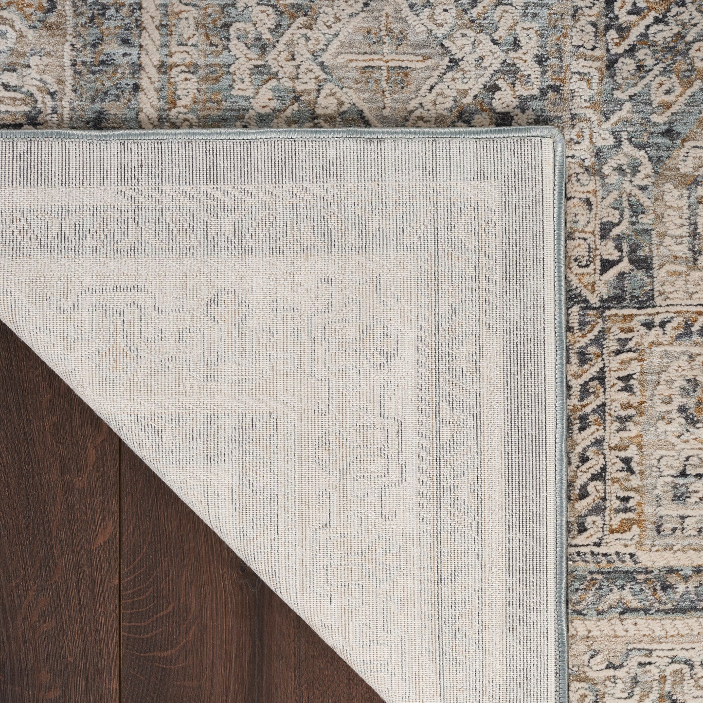 Nourison Lynx 2'3" x 10' Ivory Charcoal Vintage Indoor Rug