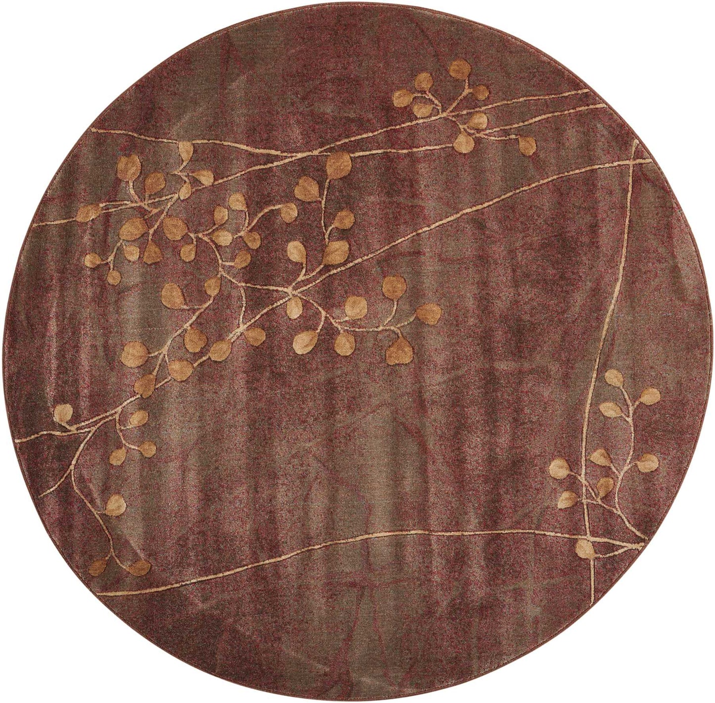 Nourison Somerset 5'6" x Round Multicolor Rustic Indoor Rug